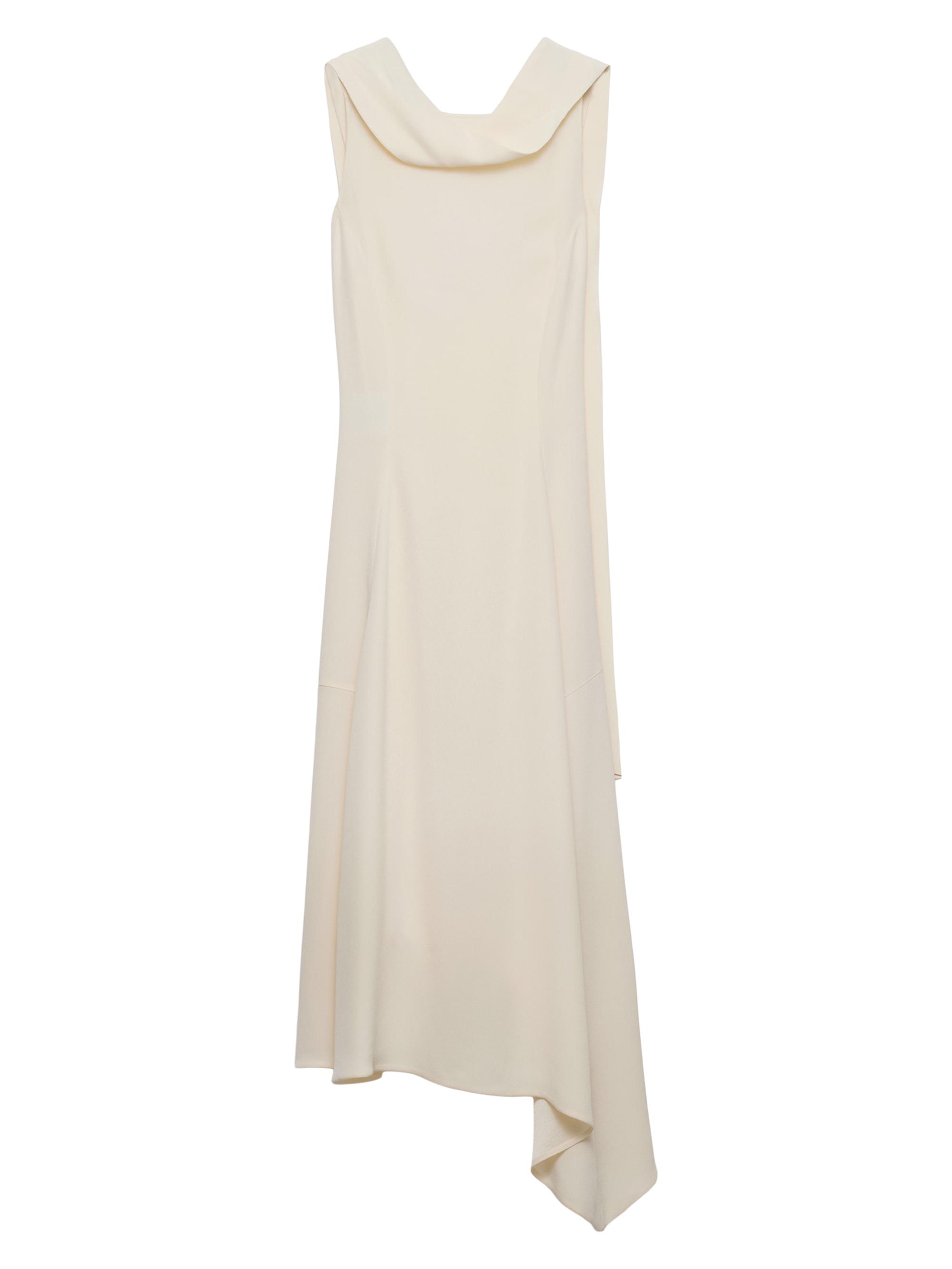 Prada Women's Asymmetrical Satin Crepe Dress - Beige Khaki