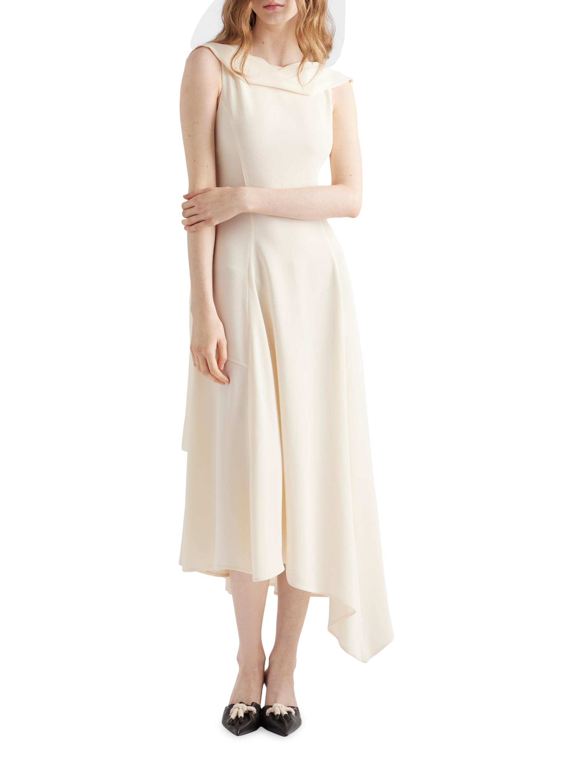 Prada Asymmetrical Satin Crepe Dress | Saks Fifth Avenue