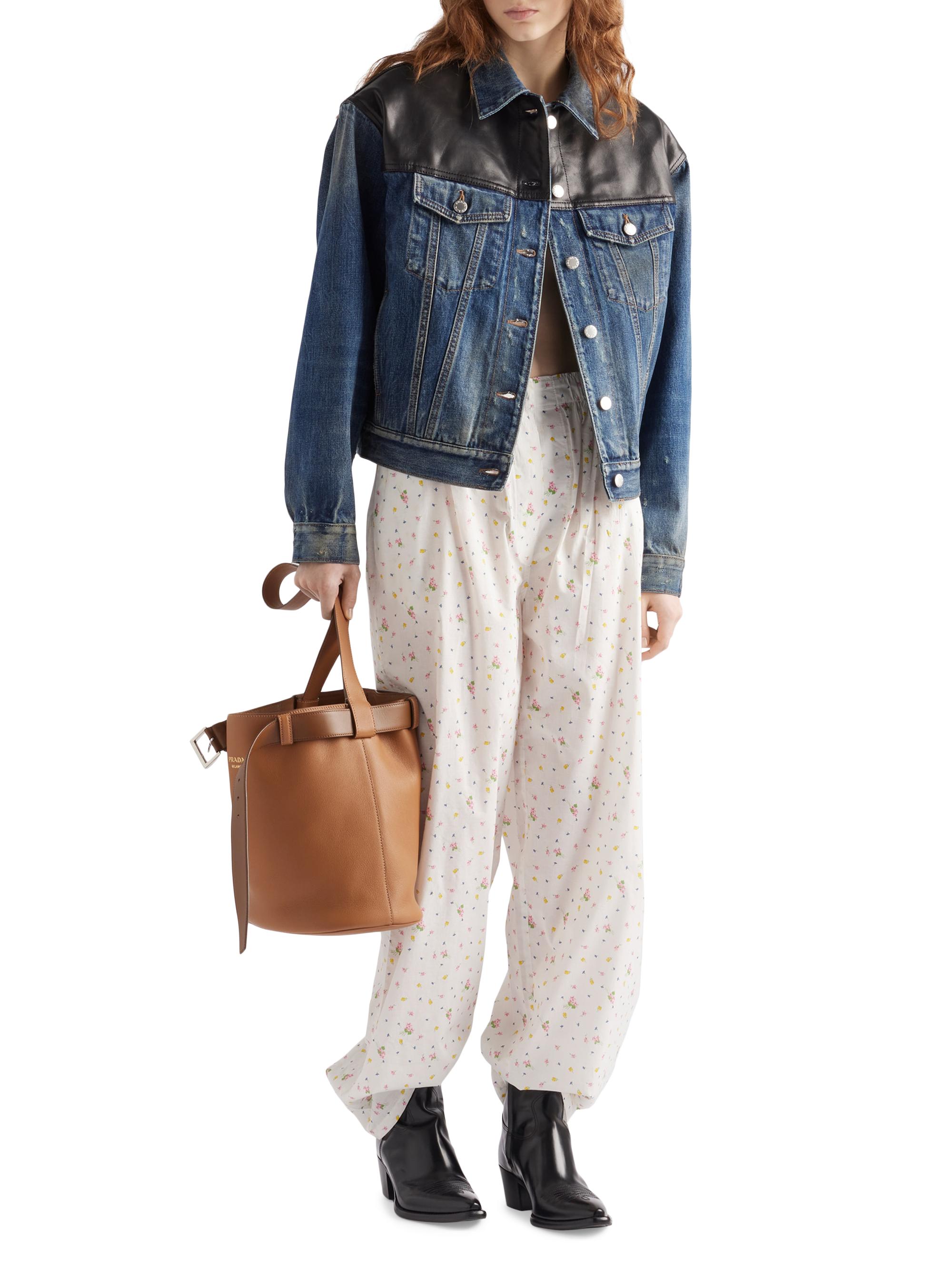 Prada Floral Print Cotton Batiste Pants | Saks Fifth Avenue