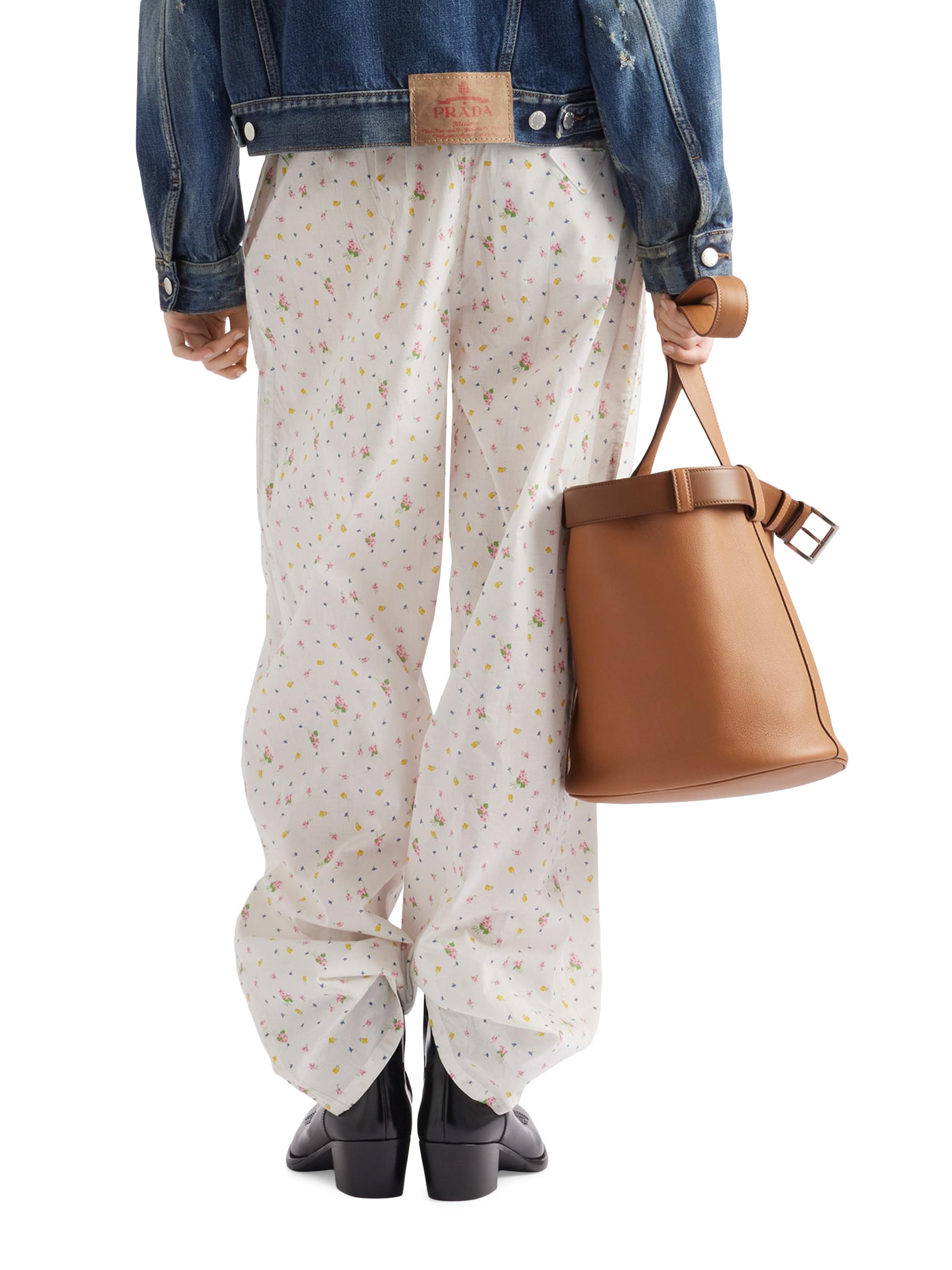 Prada Floral Print Cotton Batiste Pants | Saks Fifth Avenue