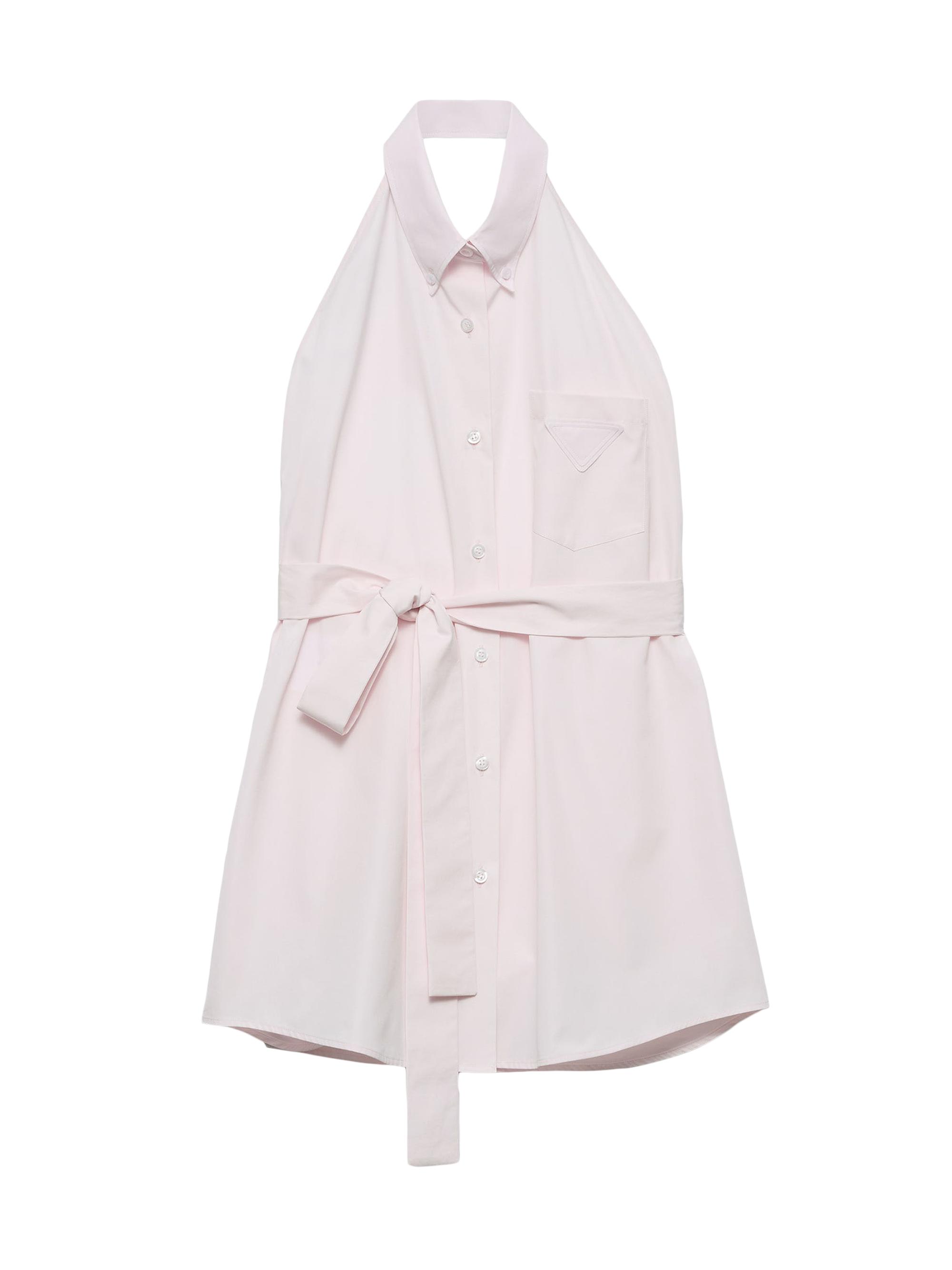 Prada Women's Sleeveless Poplin Shirt - Pink