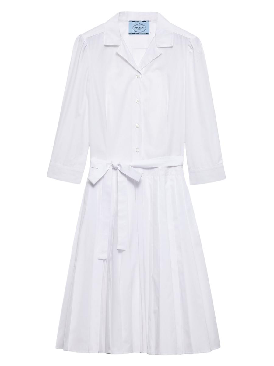 【プラダ・PRADA】Intarsia poplin dress Prada Intarsia poplin dress - ShopStyle