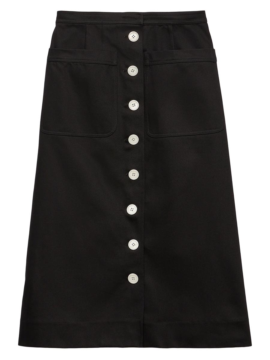 スカート Prada Cotton Twill Skirt Belted cotton twill pencil skirt in beige - Prada | Mytheresa