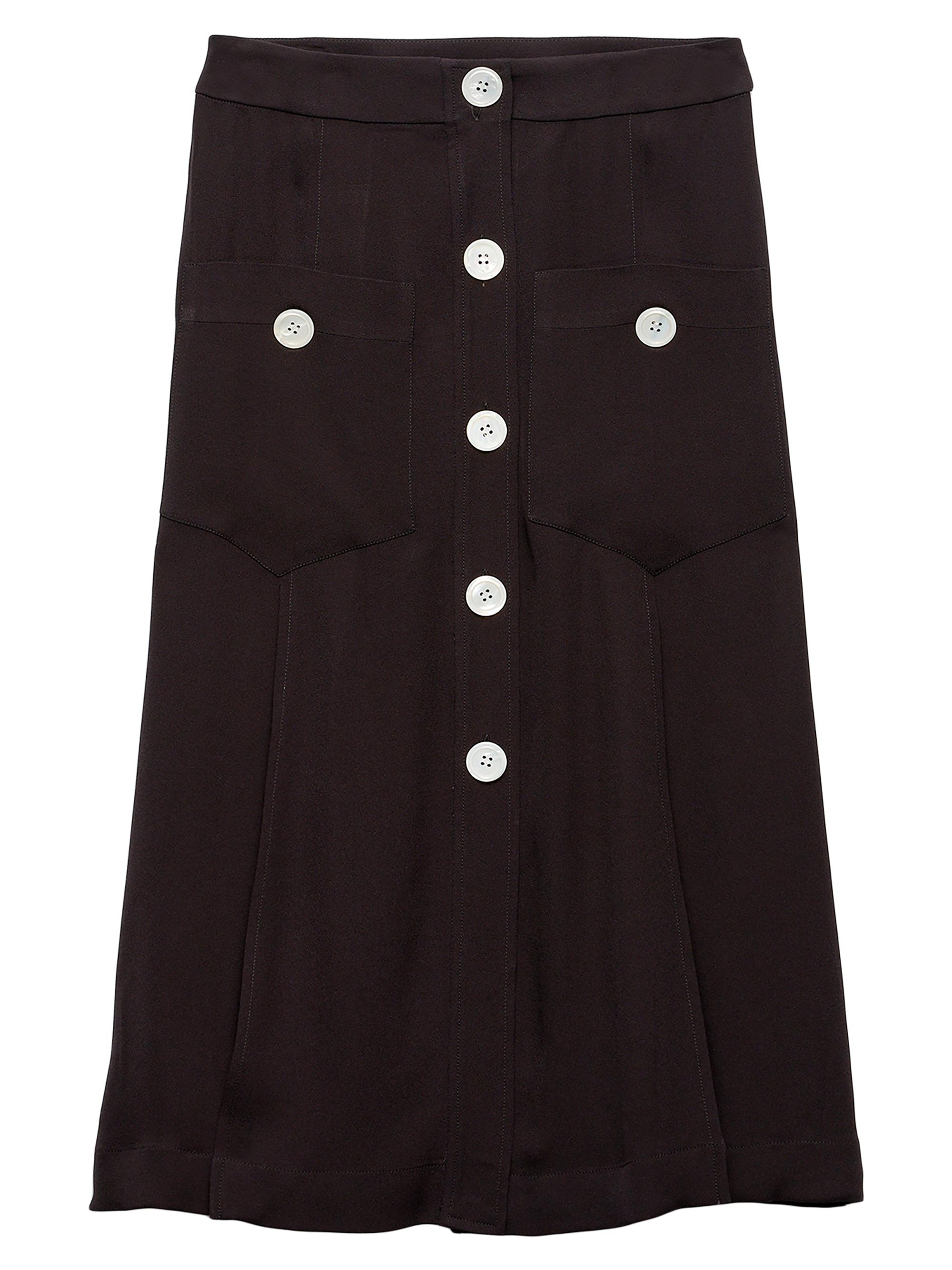 Prada Women's Sablé Satin Skirt - Black