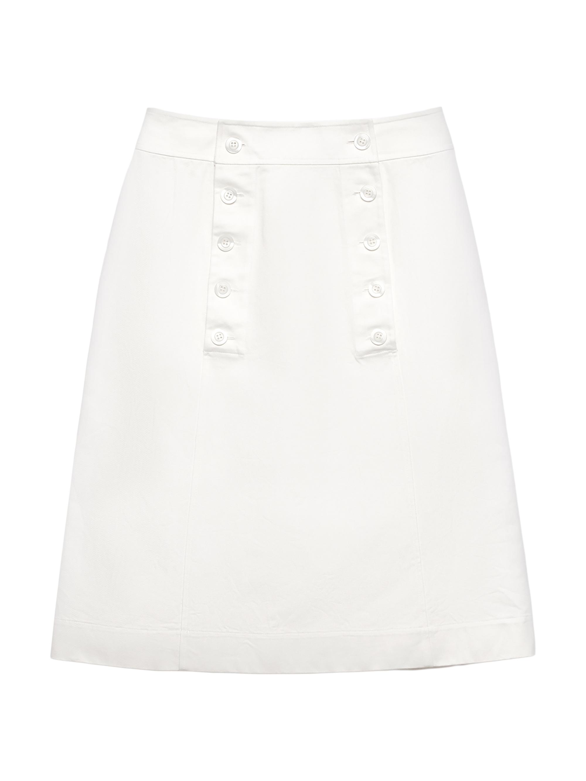 Prada Women's Cotton Gabardine Skirt - White