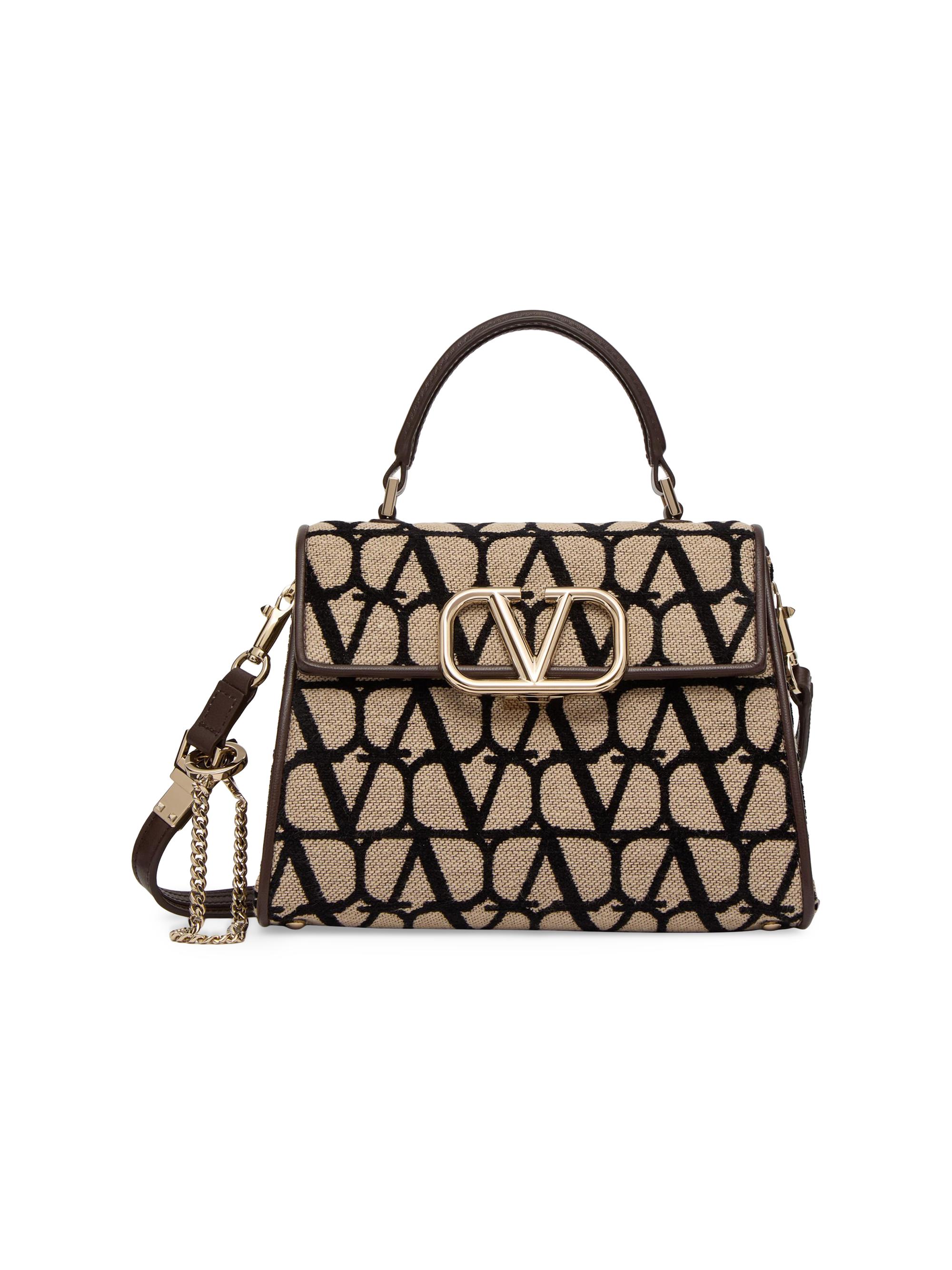 Valentino Garavani Women's VSling  Toile Iconographe Top Handle Bag - Black Beige