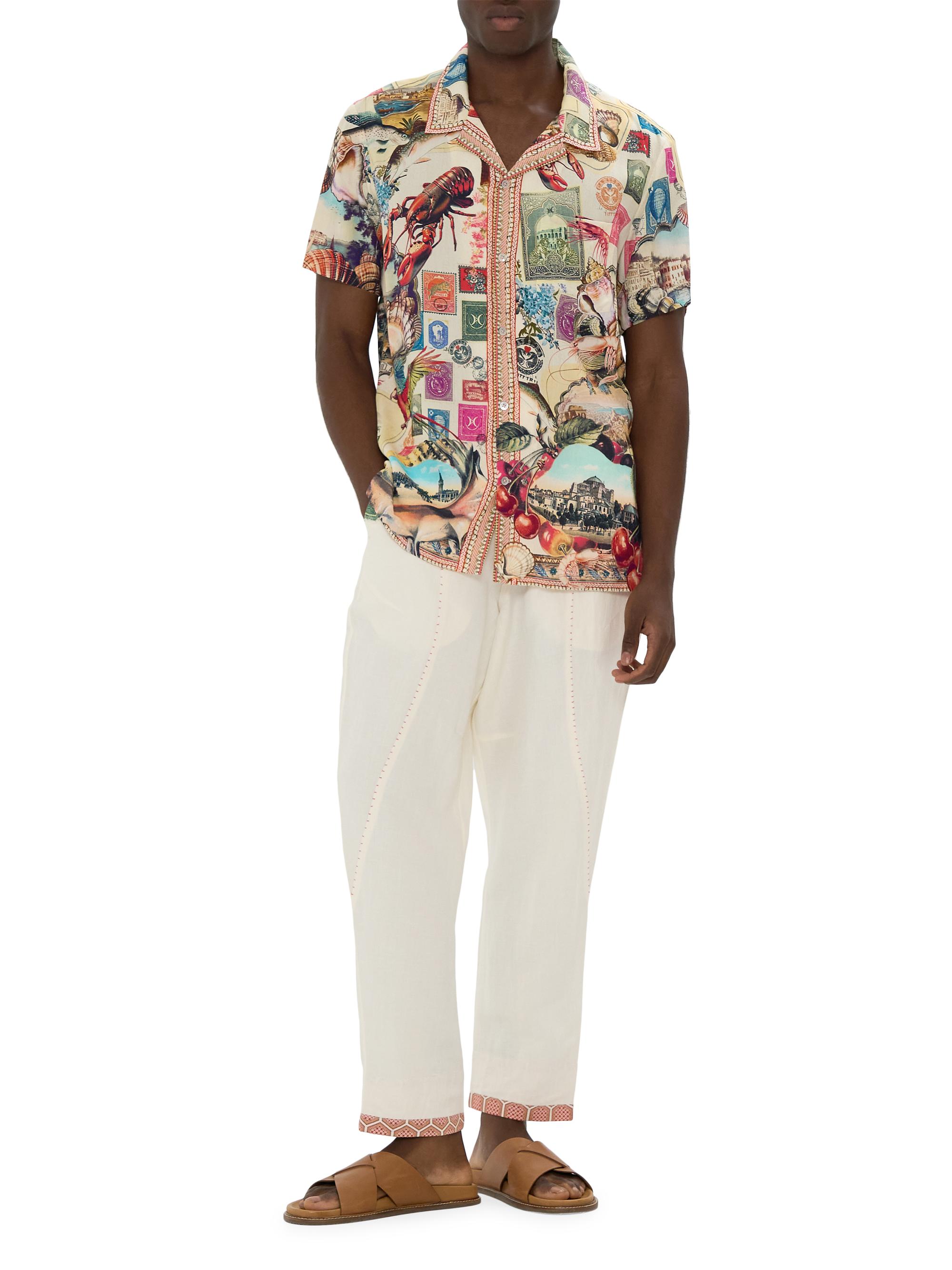 Notes From The Road Printed Camp Shirt