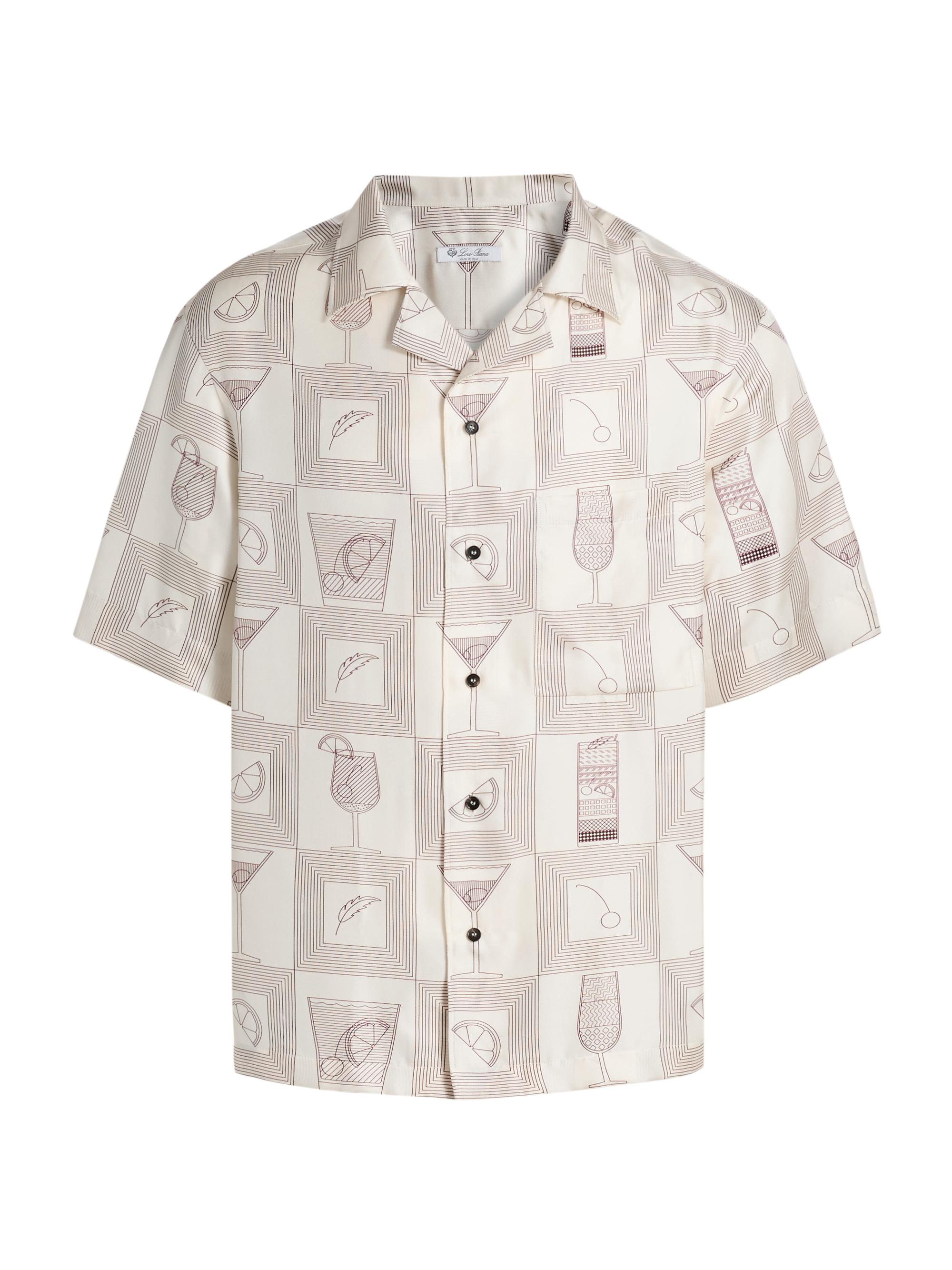 Loro Piana Federico Aperitivo Silk Twill Camp Shirt | Saks Fifth