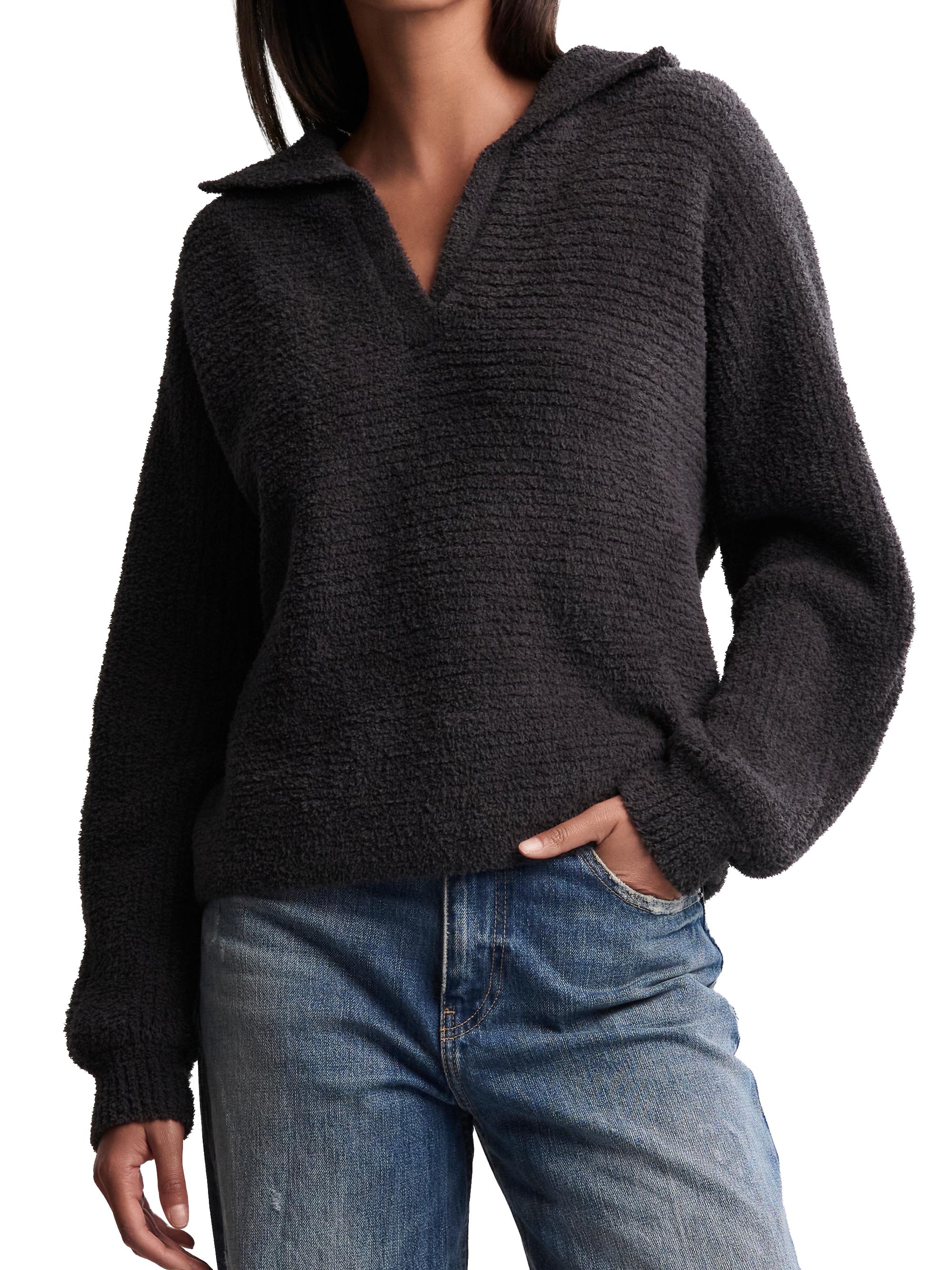 Barefoot Dreams Women's Cozychic Dolman Sleeve Chenille Pullover - Carbon