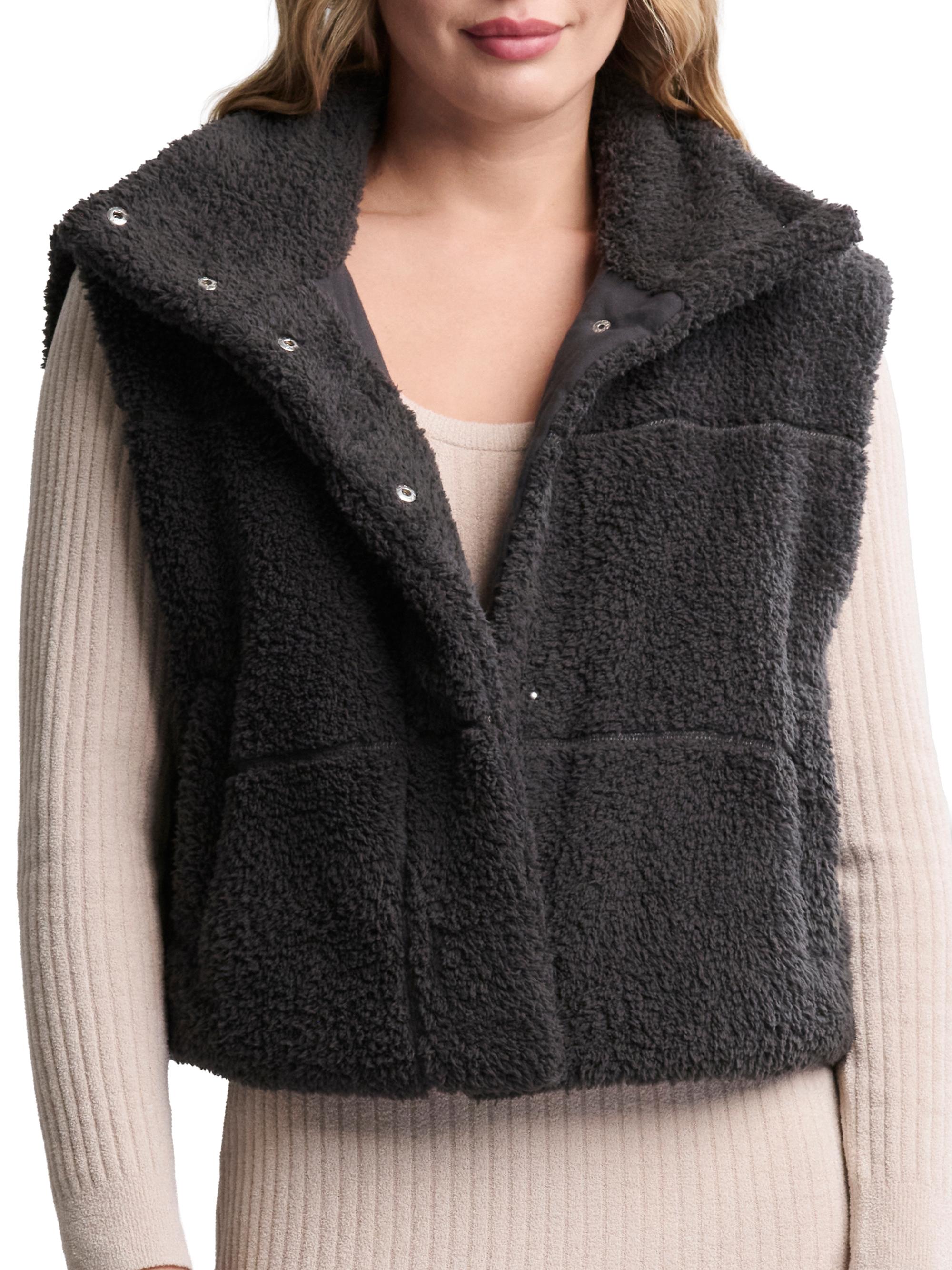 Barefoot Dreams Women's Cozychic Brushed Puffer Vest - Carbon