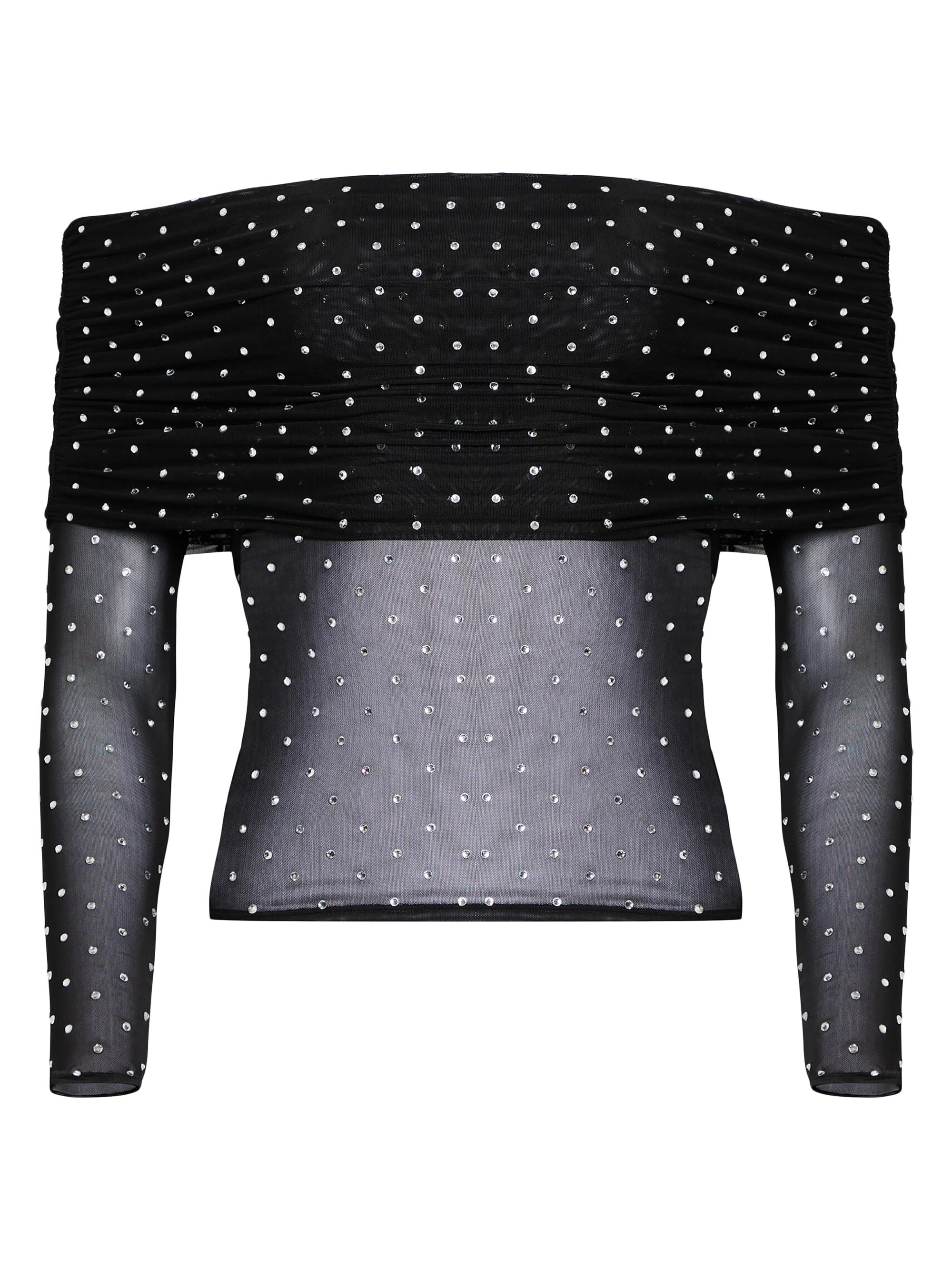 Retrofête Women's Oriana Top - Black Silver