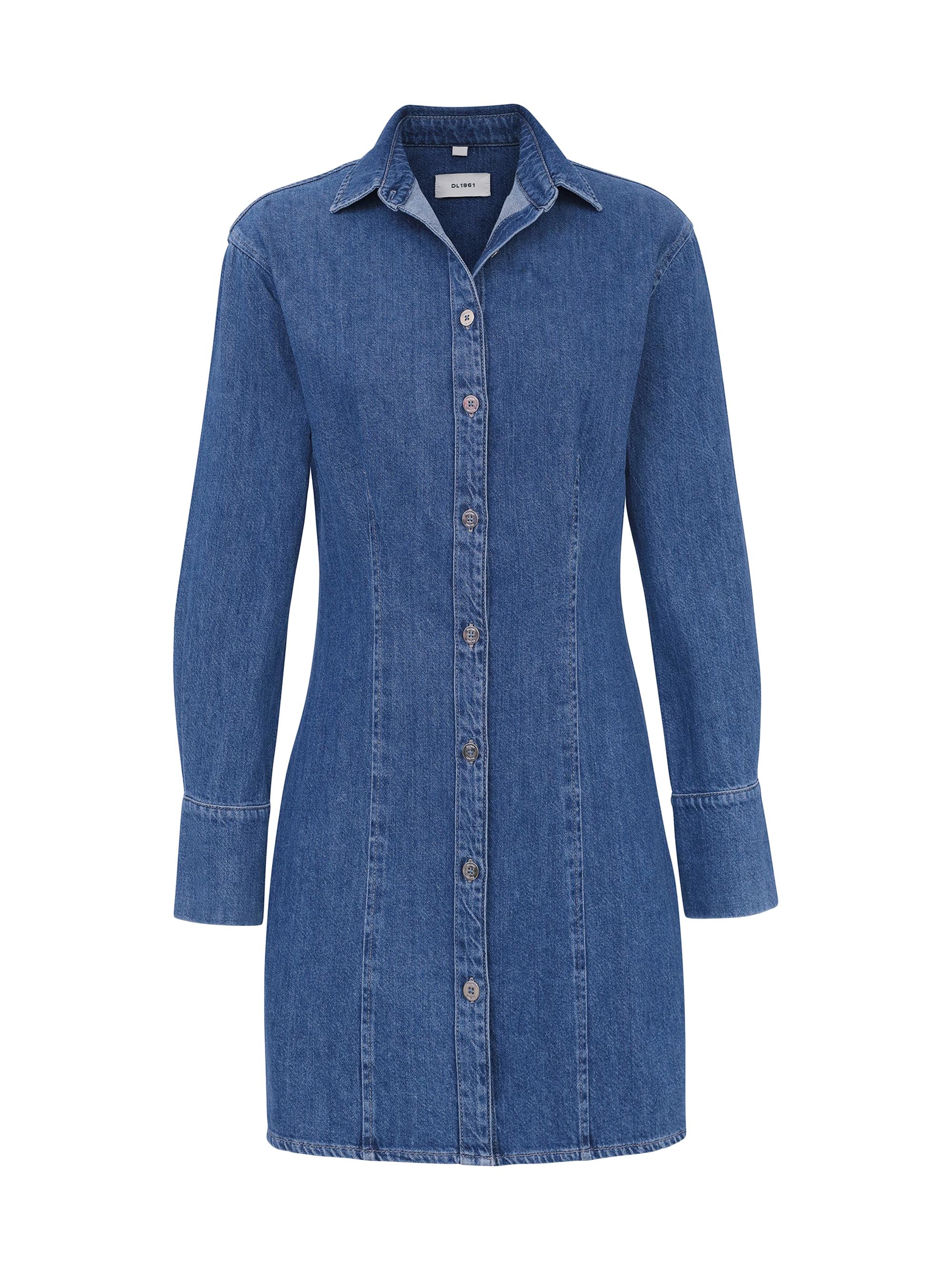 DL1961 Premium Denim Women's Lisette Shirt Dress - Seagate