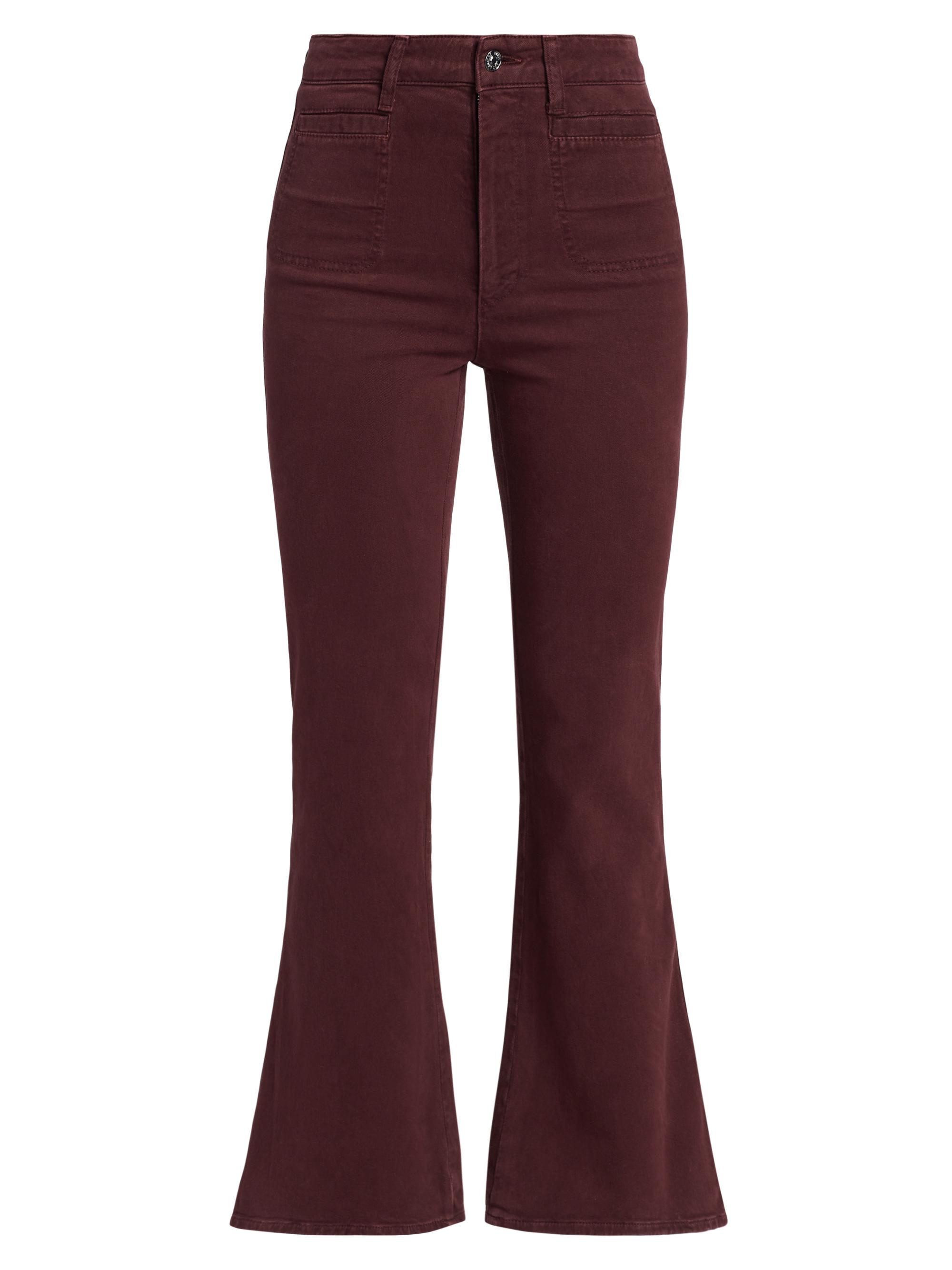 Paige Women's Marlow High-Rise Boot-Cut Jeans - Vintage Dark Oxblood