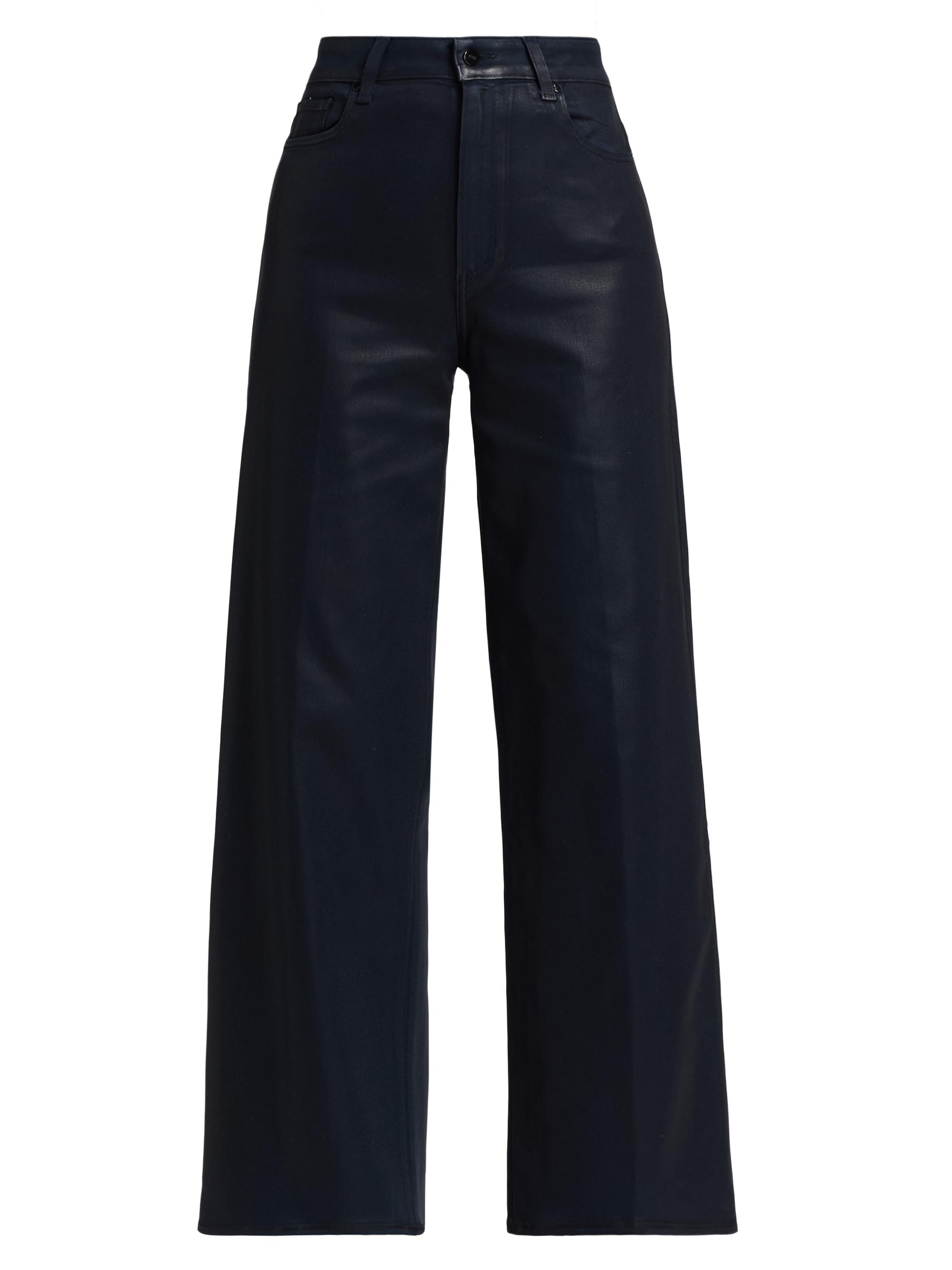 Anessa Coated High-Rise Wide-Leg Jeans