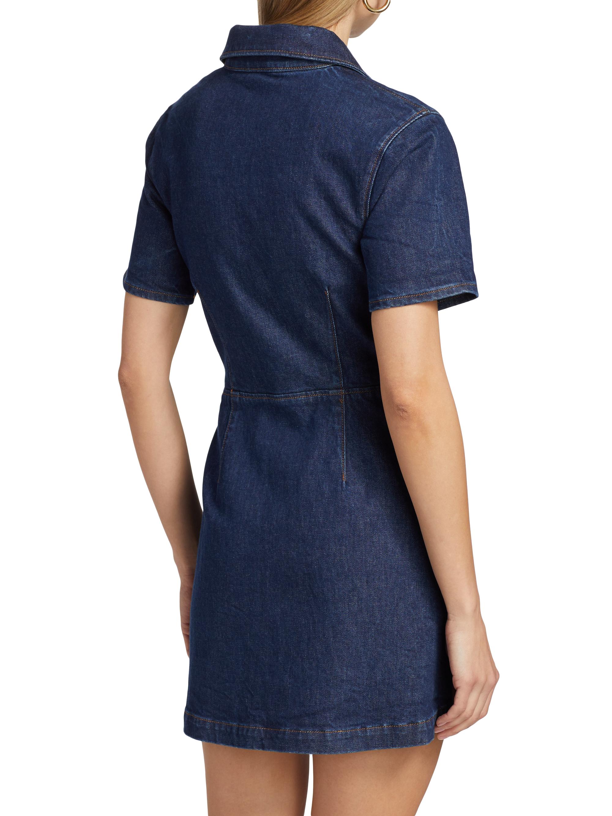 Paige Women's Clementine Denim Mini Dress - Blue - Size 12 - Bijoux