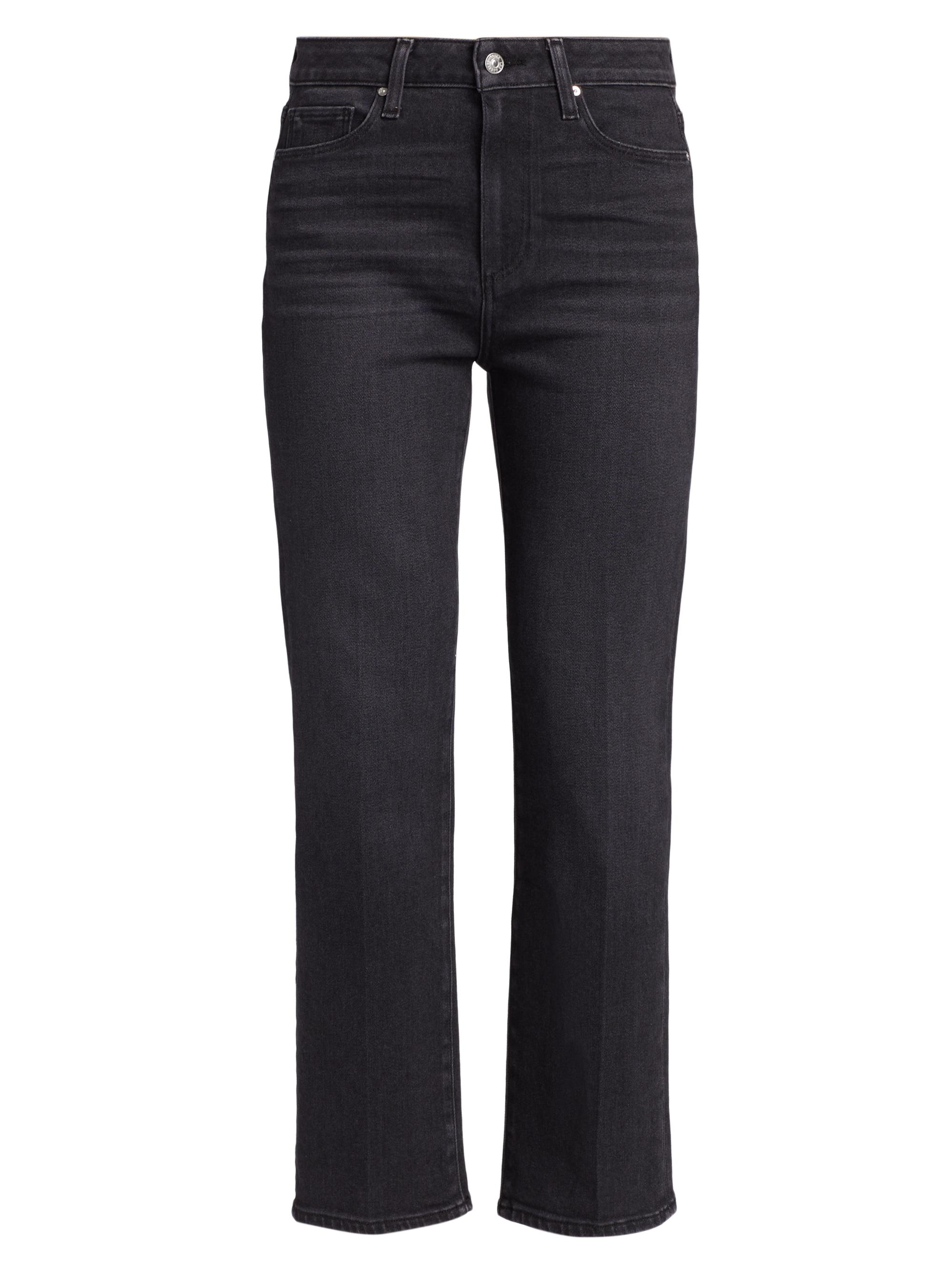 Paige Women's Mason Straight-Leg Ankle Jeans - Ink Black