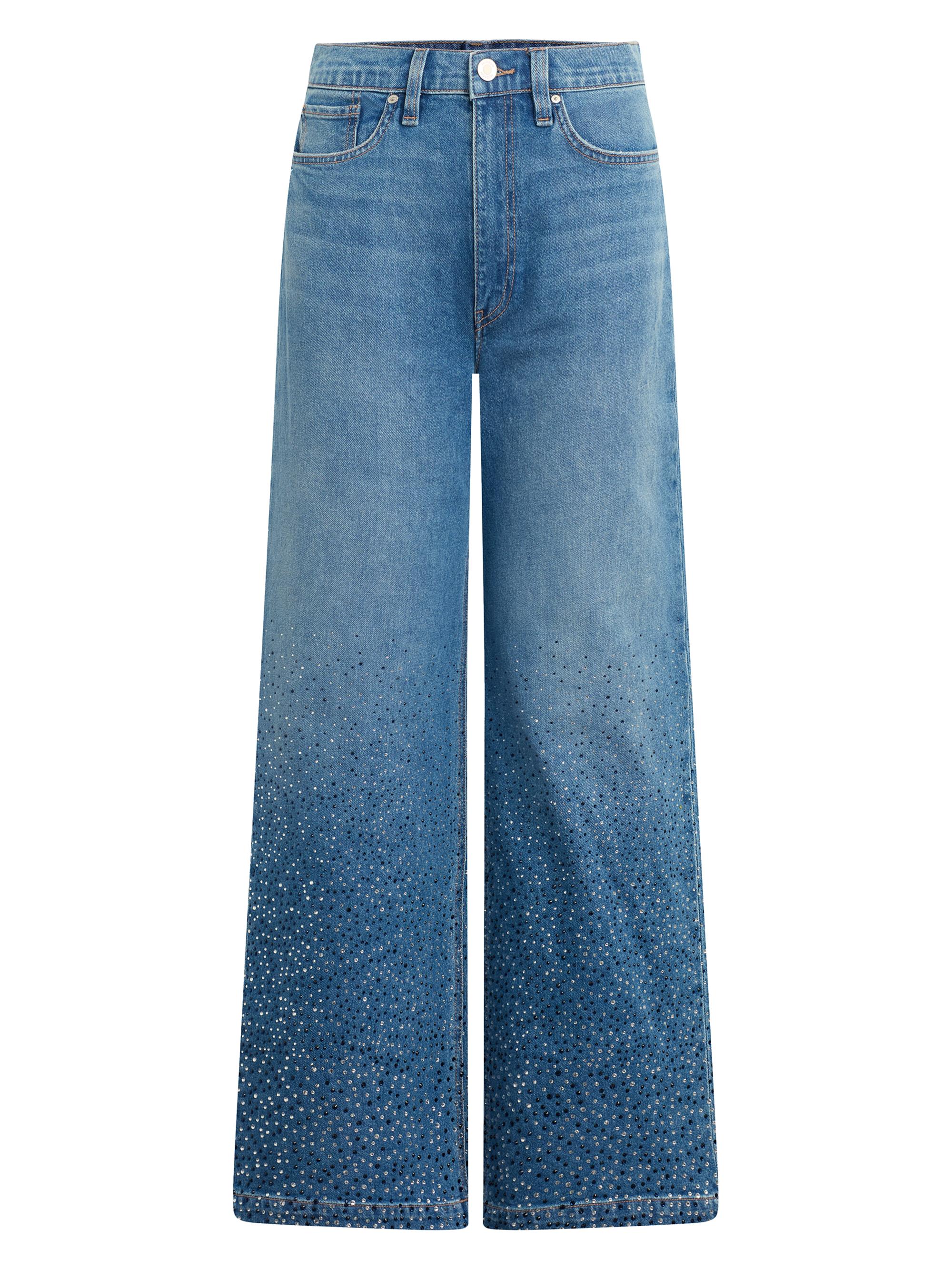 Ganni Izey Shiny Weft Denim Jeans | Saks Fifth Avenue