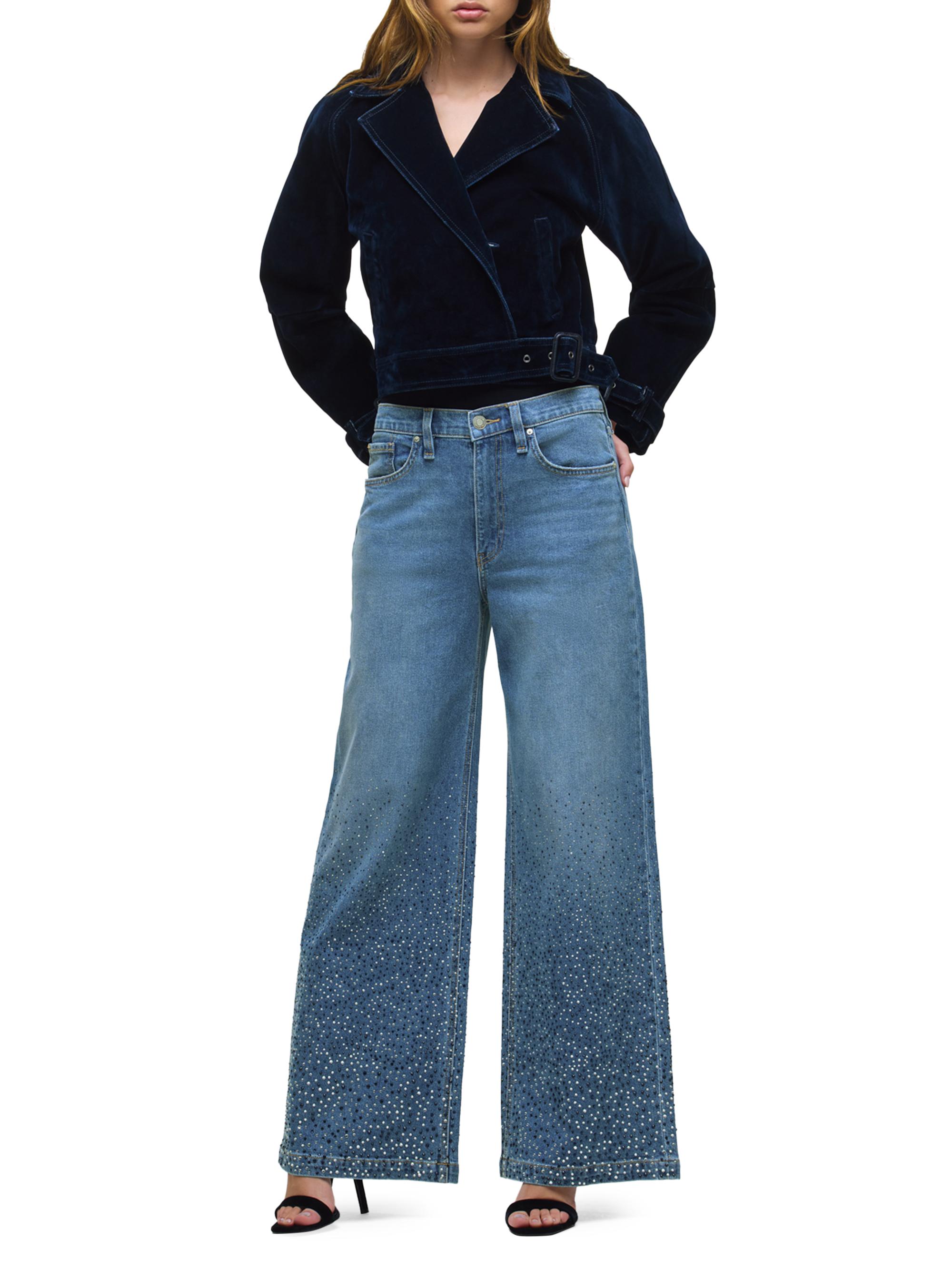 Hudson Jeans Women's Jodie High-Rise Wide-Leg Jeans - Crystal Blue