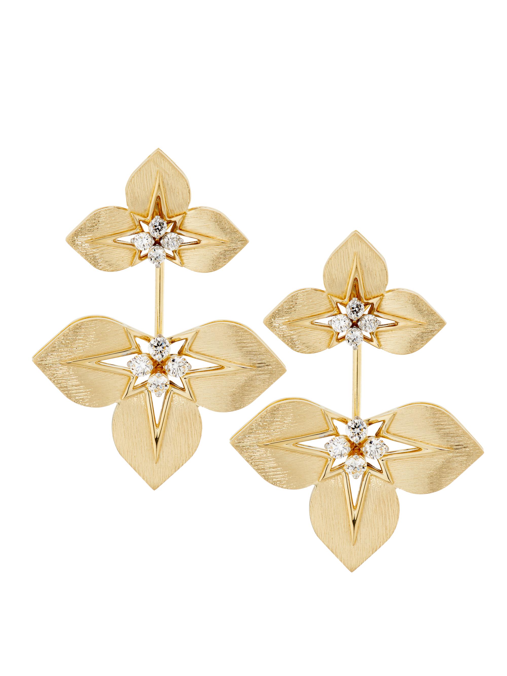 Roberto Coin Women's Aurora Dia Aurora 18K Yellow Gold & 0.57 TCW Diamond Earrings - Yellow Gold