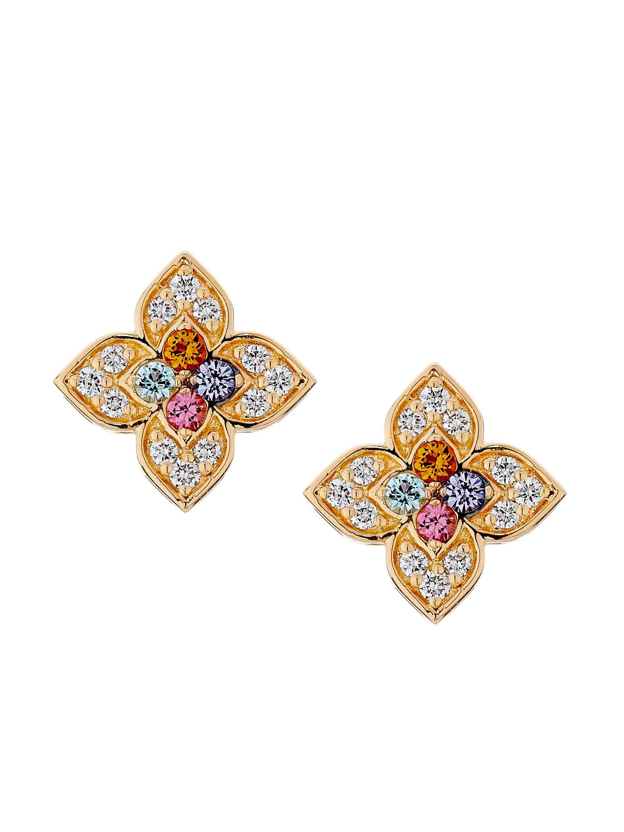 Roberto Coin Women's Venetian Princess Carnivale 18K Rose Gold & Multi-Gemstone  Stud Earrings - Rose Gold