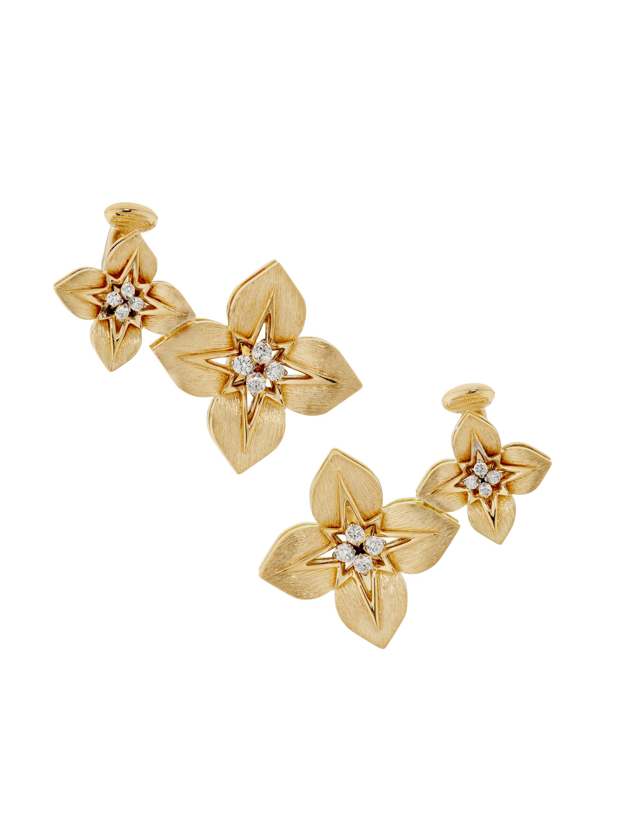 Roberto Coin Women's Aurora Dia Aurora 18K Yellow Gold & 0.08 TCW Diamond Ear Climbers - Yellow Gold