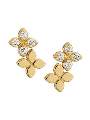 Roberto Coin Women's Love In Verona 18K Yellow Gold & 0.19 TCW Diamond Stud Earrings - Yellow Gold