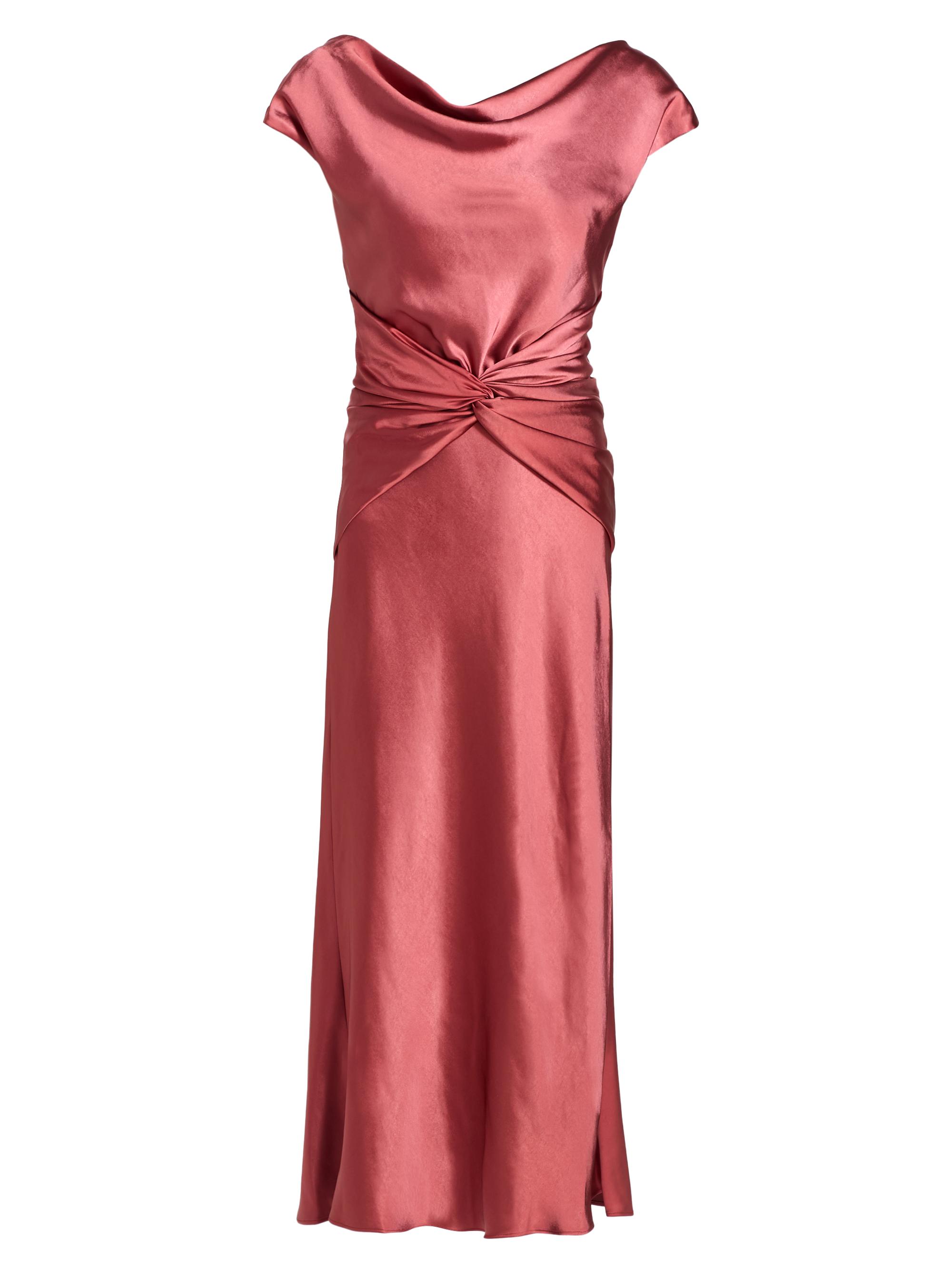 Amsale Women's Satin Bias-Cut Midi-Dress - Cayenne