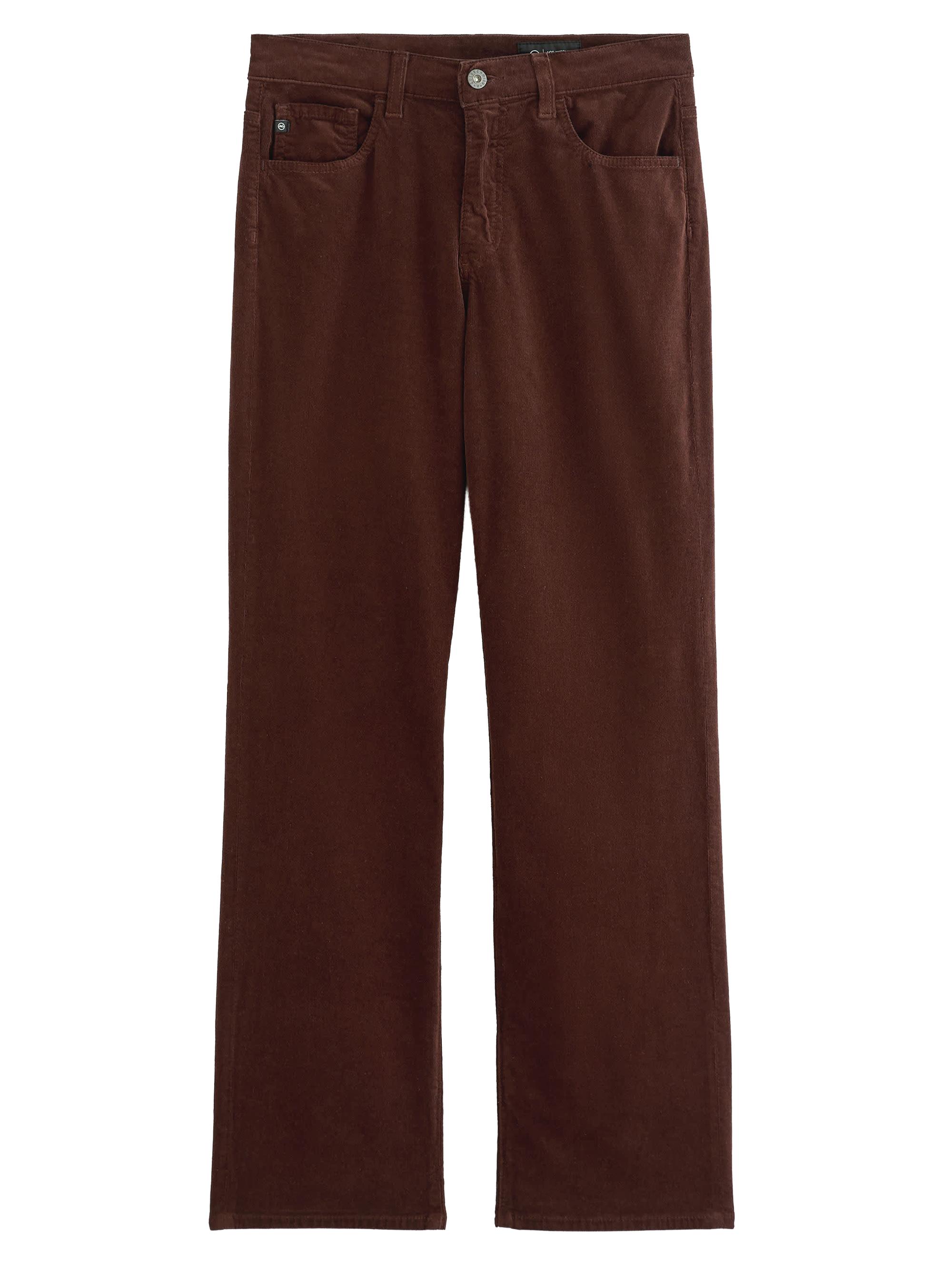 AG Jeans Women's Brinley Stretch Corduroy Straight-Leg Pants - Coffee Bean