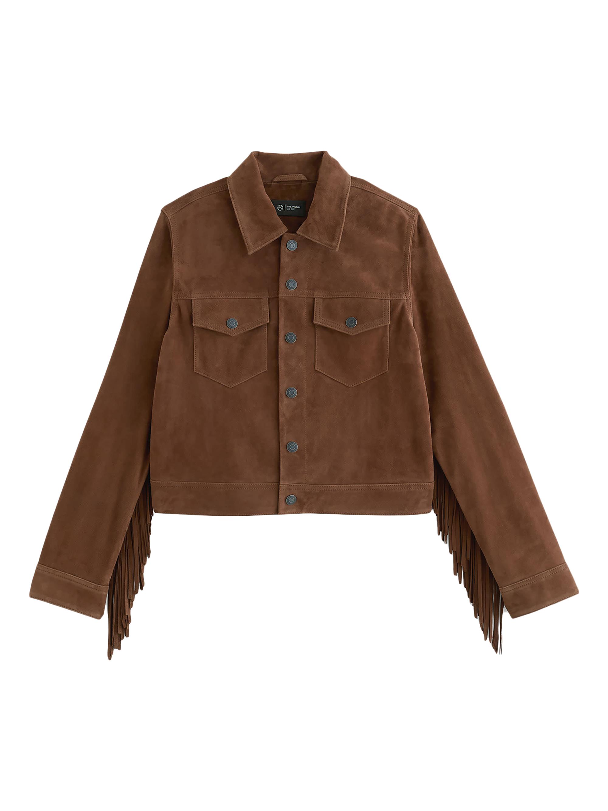 AG Jeans Women's Molly Suede Fringe Jacket - Toffee