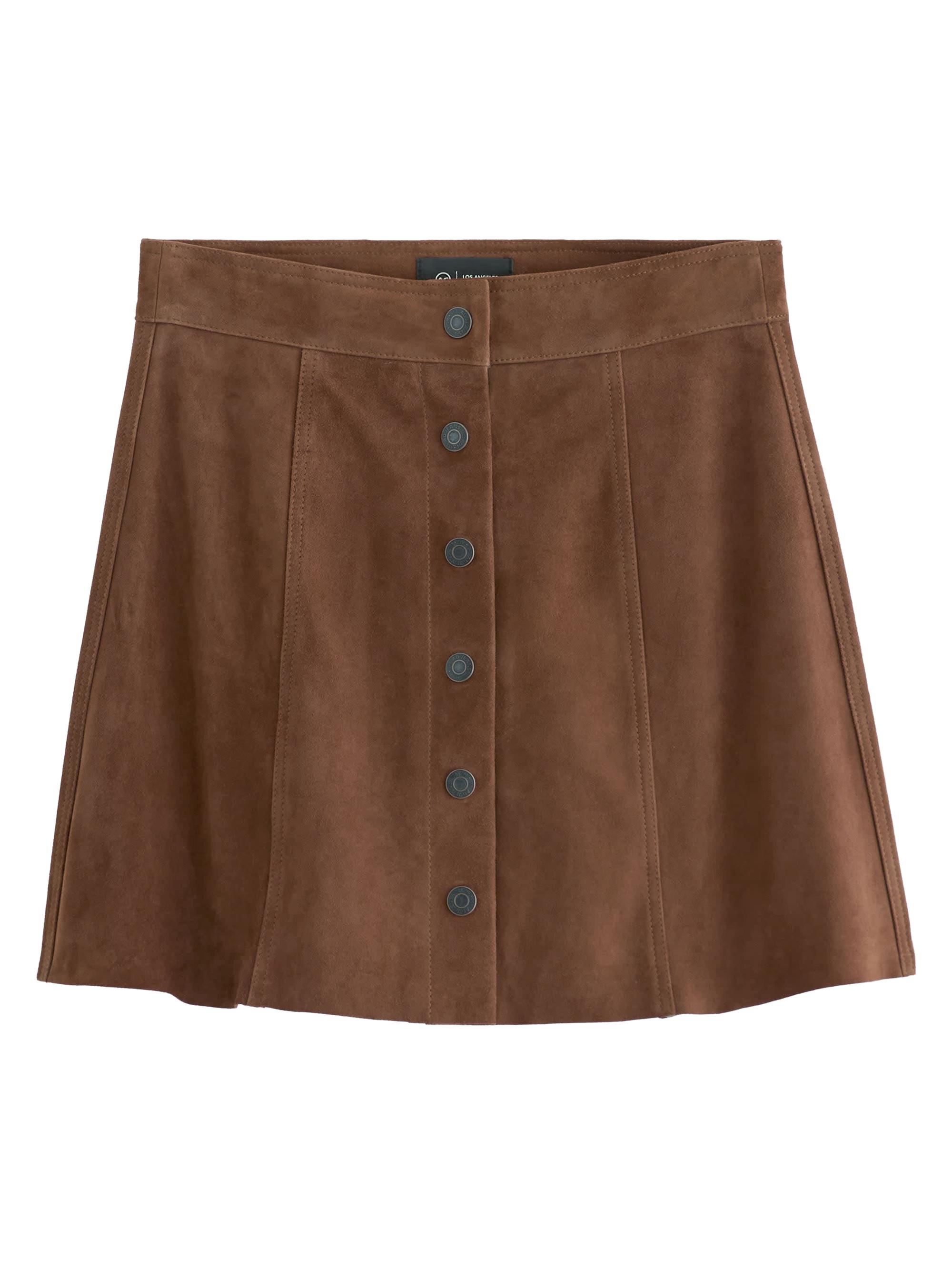 AG Jeans Women's Evie Suede Miniskirt - Toffee