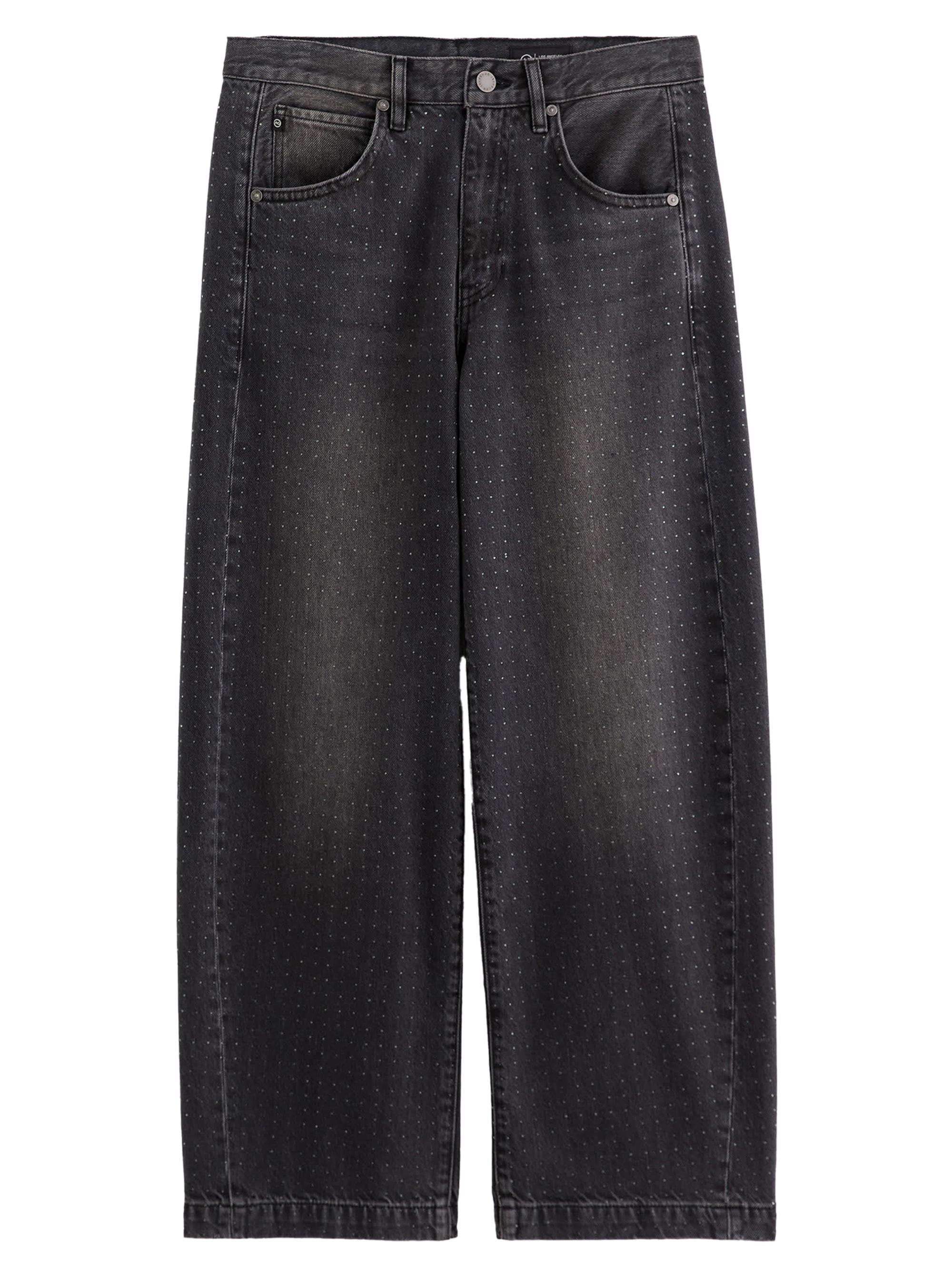 AG Jeans Women's Hattie Embellished Barrel-Leg Crop Jeans - Star Light