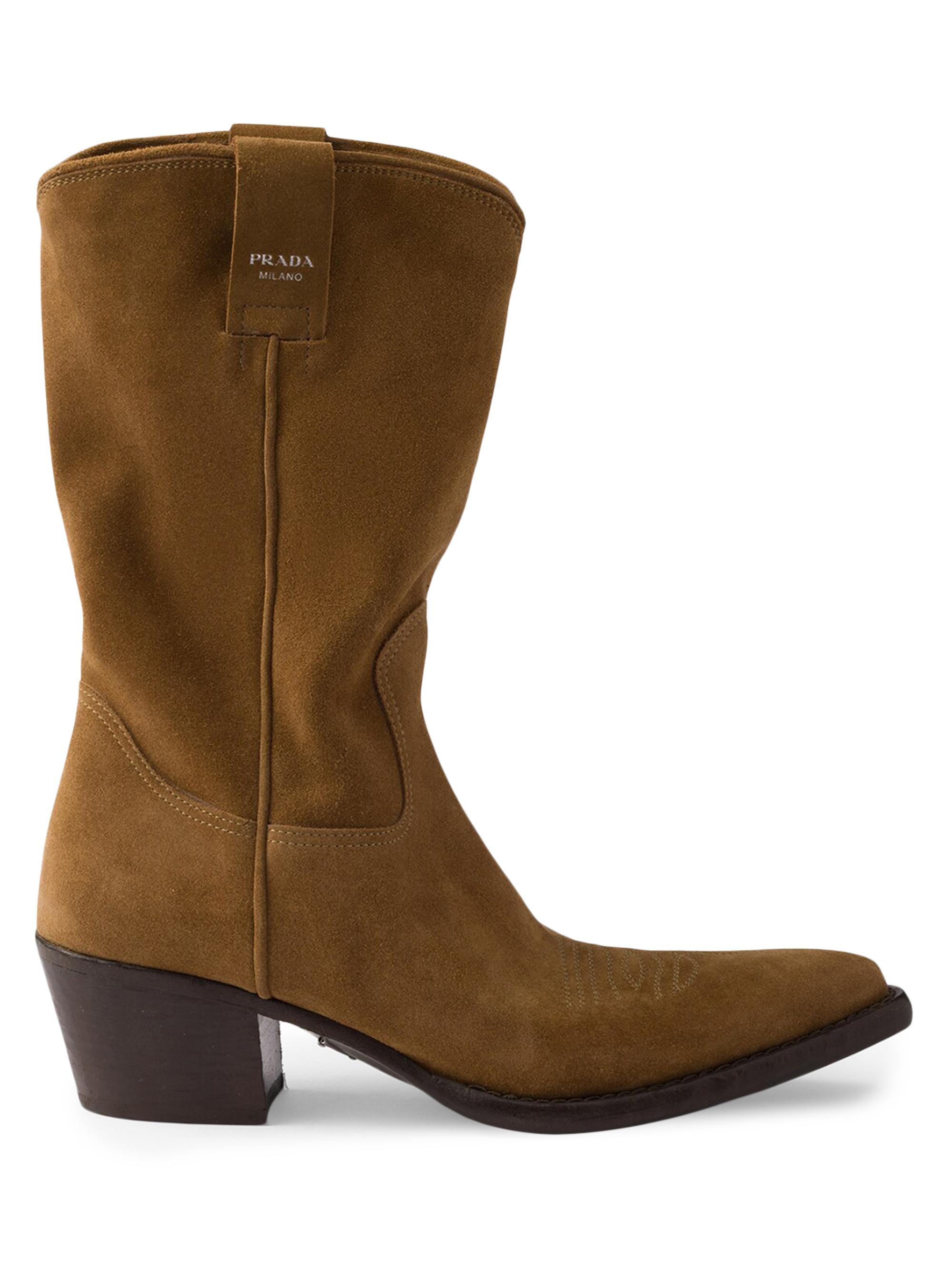 Prada Women's Suede Boots - Brown
