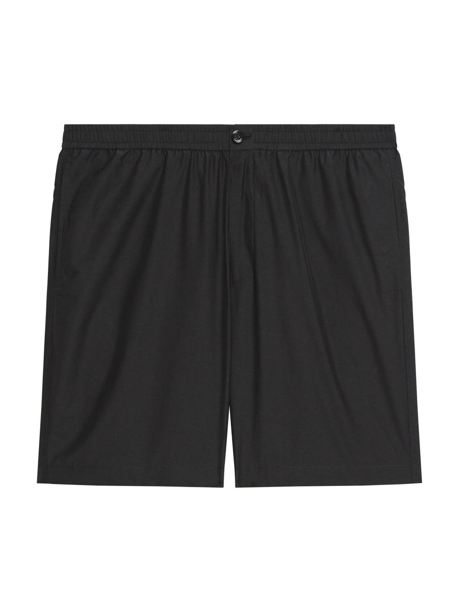 Theory Men's Straight Cotton-nylon Shorts In Black