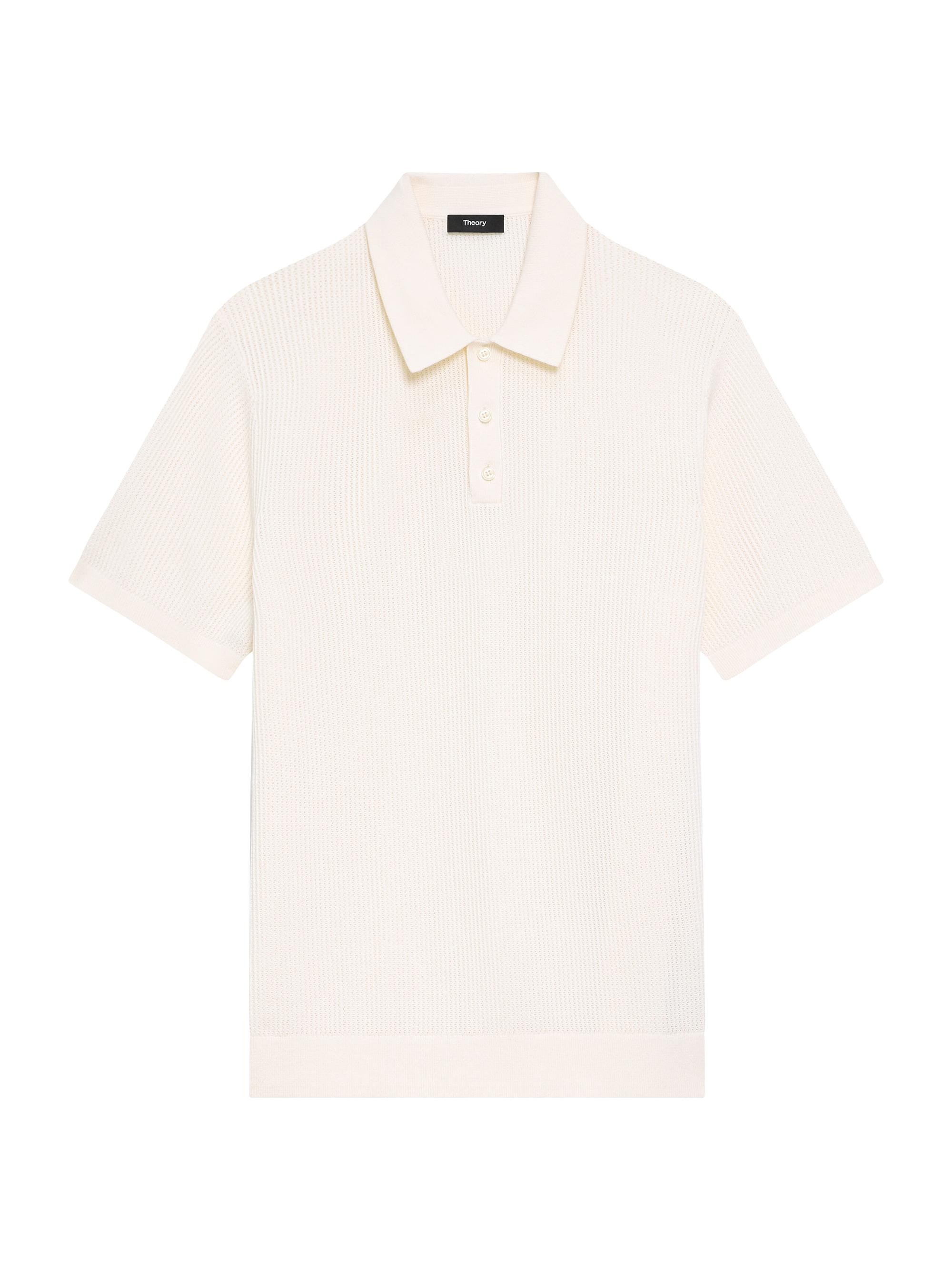 Theory Men's Cotton Mesh Polo Shirt - Baltic