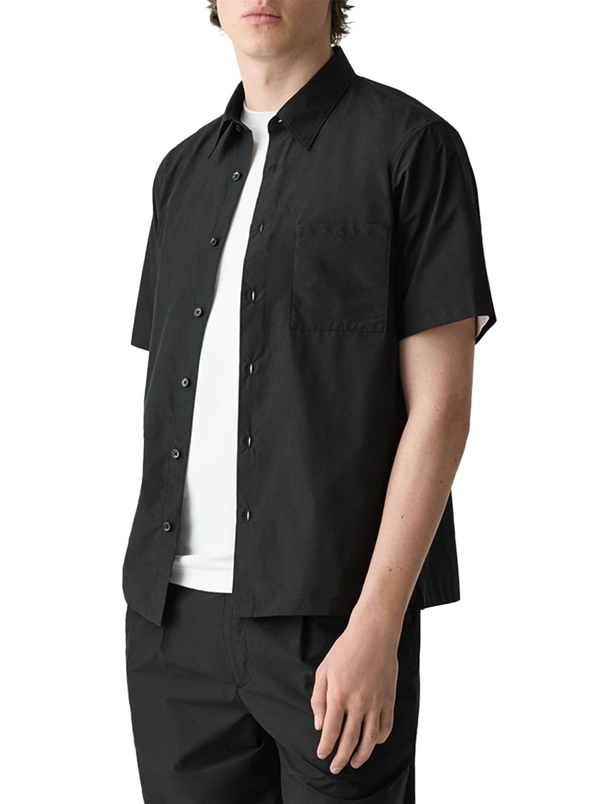 Theory ブラック シャツ Sサイズ Theory Noll Short-Sleeve Shirt | Saks Fifth Avenue