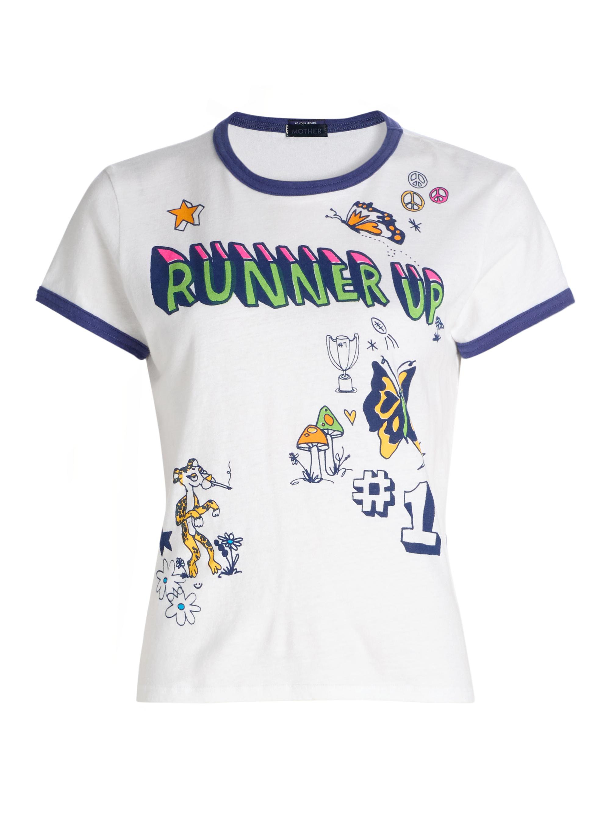 Mother Women's Lil Goodie Ringer Graphic-Print Cotton T-Shirt - Runner Up