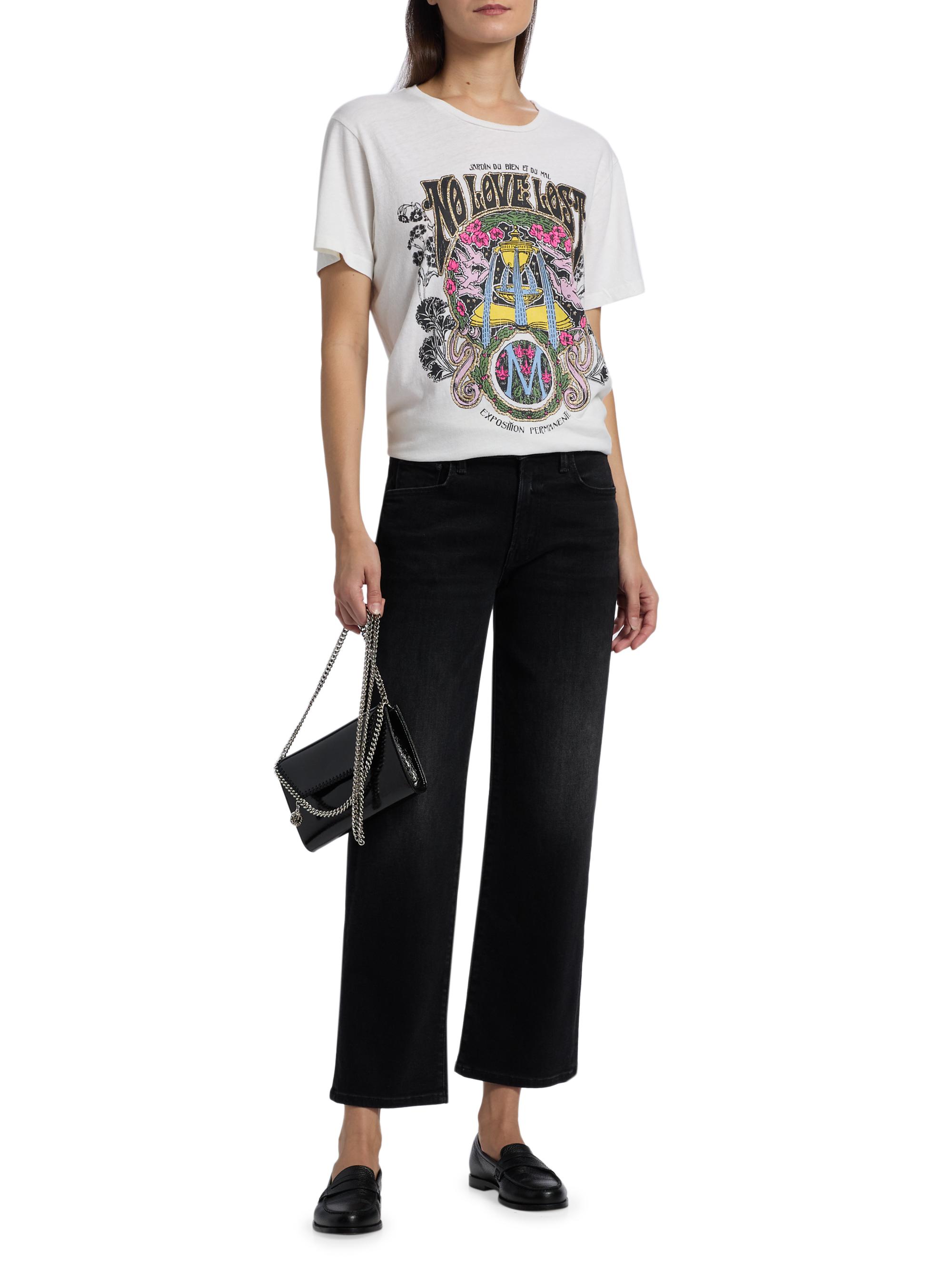 Mother The Rambler Mid-Rise Zip Flood Jeans | Saks Fifth Avenue