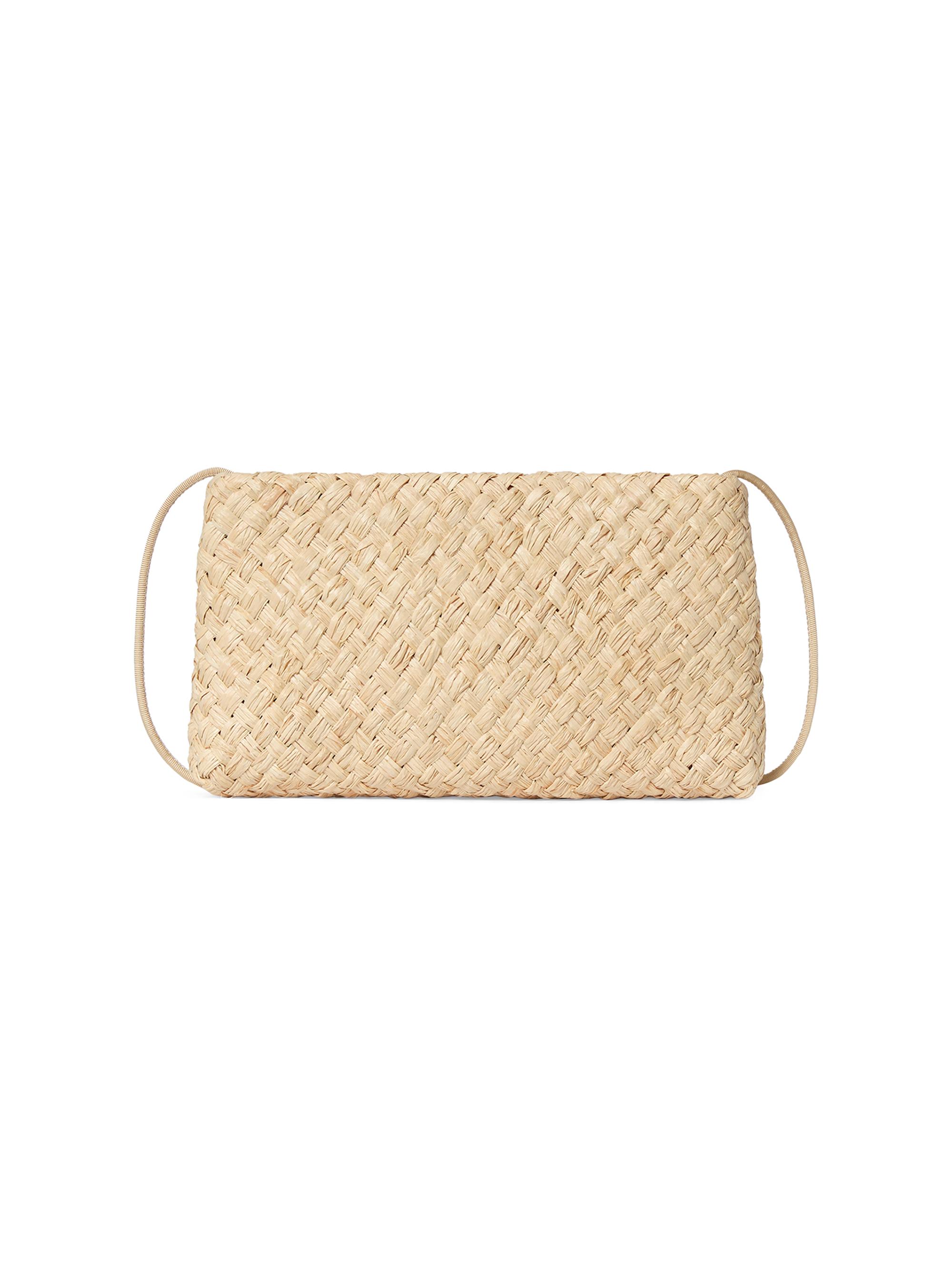 Veronica Beard Lock Box Rattan & Leather Clutch | Saks Fifth Avenue