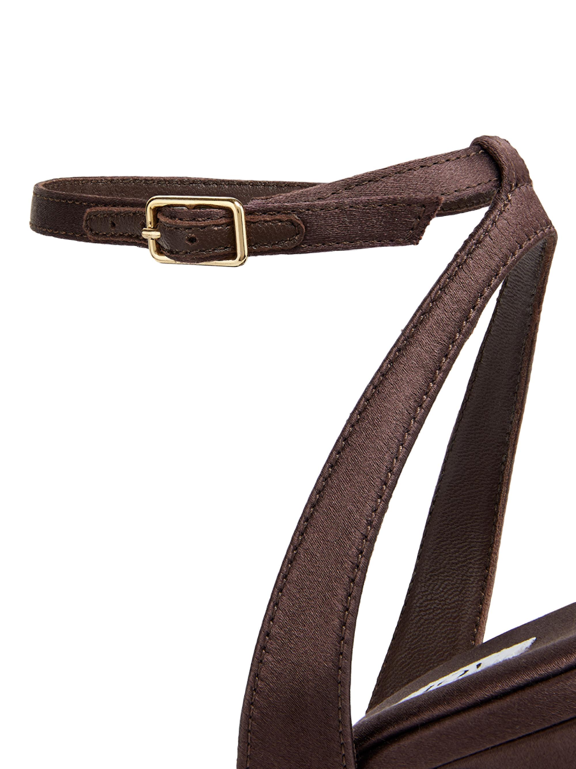 Aquazzura Divine 130MM Satin & Leather Sandals | Saks Fifth Avenue