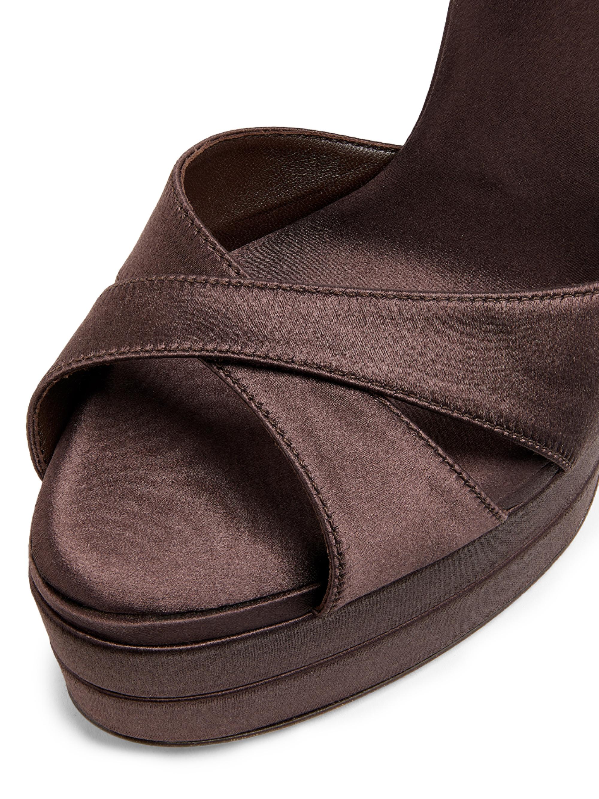 Aquazzura Divine 130MM Satin & Leather Sandals | Saks Fifth Avenue