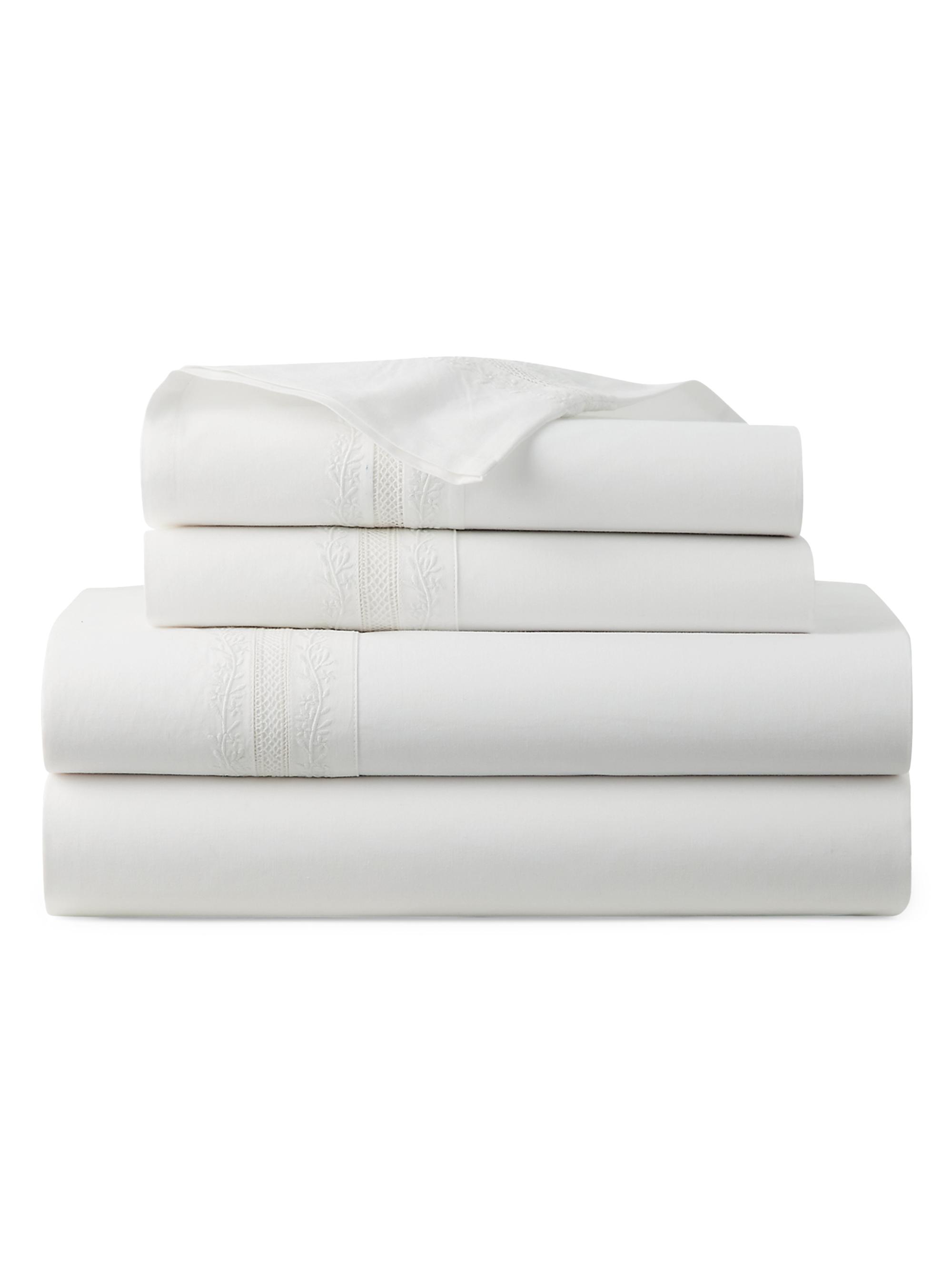 Ralph Lauren Miriah Cotton Percale Bedding Collection - Studio White King