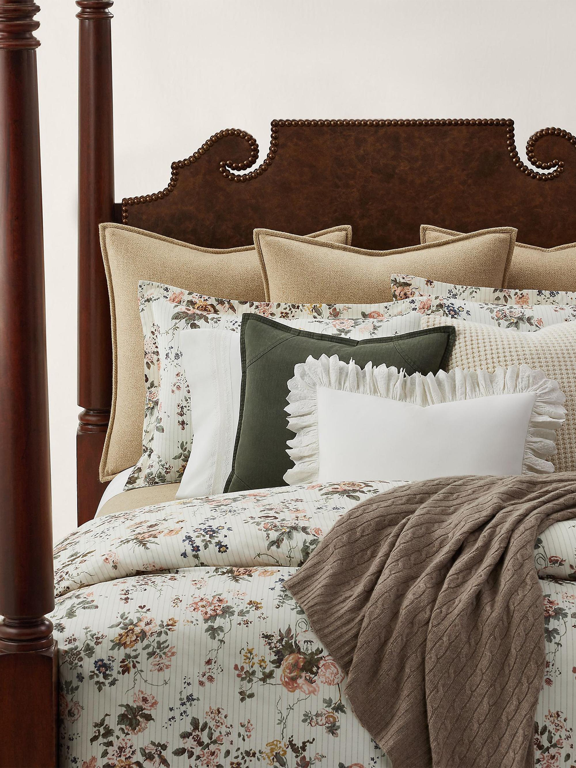 Ralph Lauren Billie Cotton Twill Throw Pillow - Oil Green