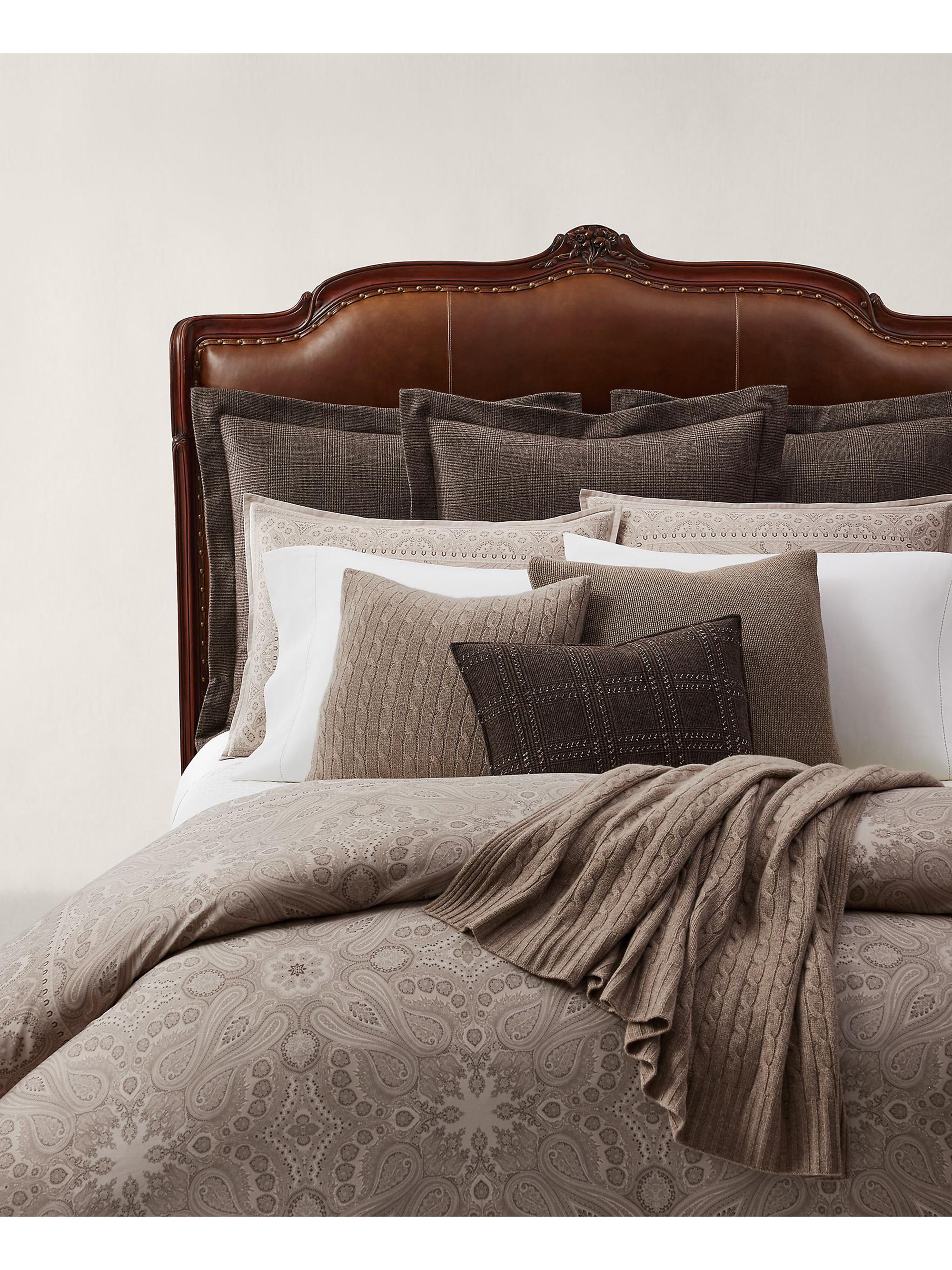 Ralph Lauren Valeria Glen Plaid Wool Euro Sham | Saks Fifth Avenue