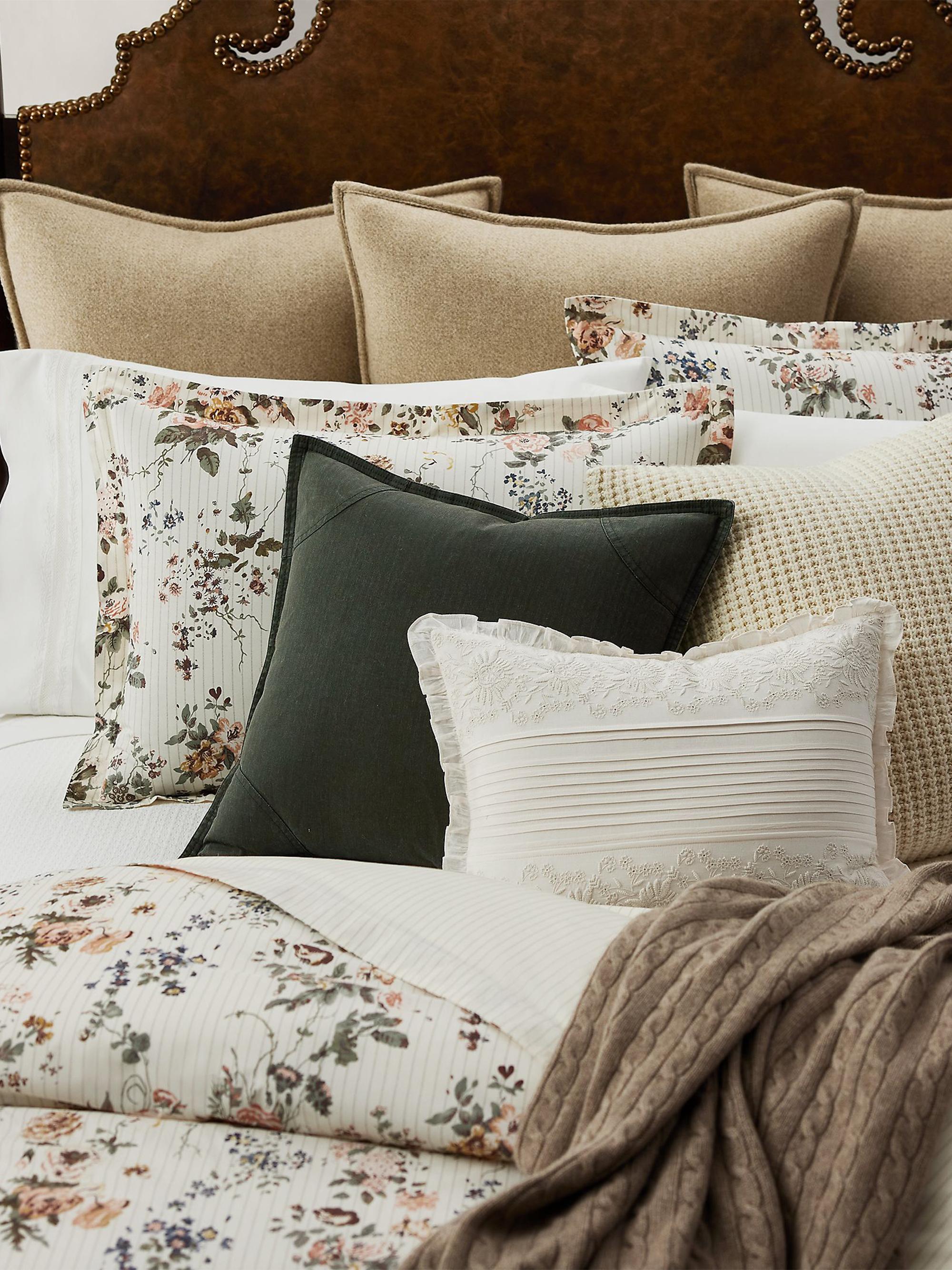 Ralph Lauren Thompson Floral Cotton Percale Duvet Cover & Sham Collection - True Cream King