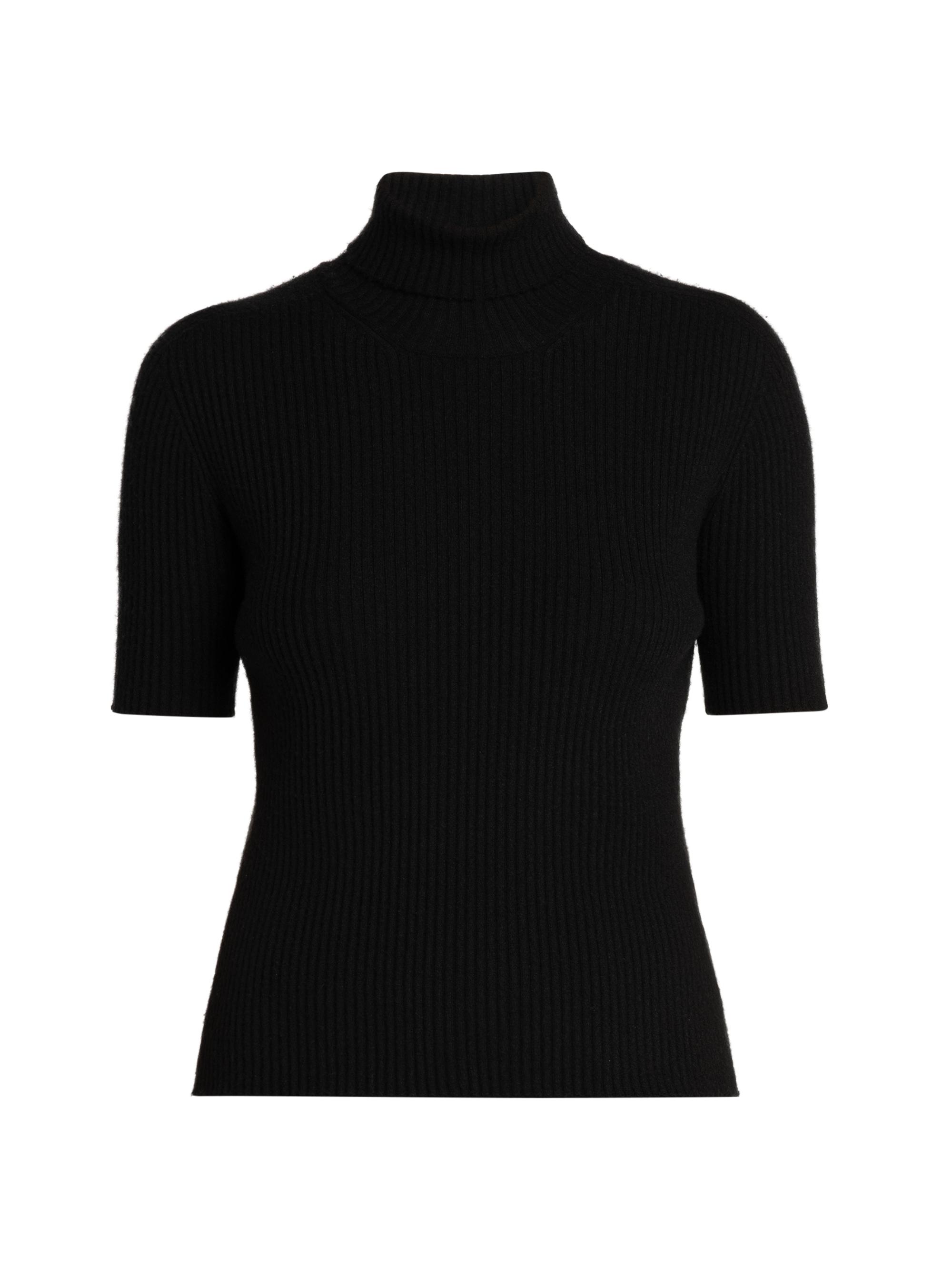 Giorgio Armani Women's Mock Turtleneck Knit Top - Black