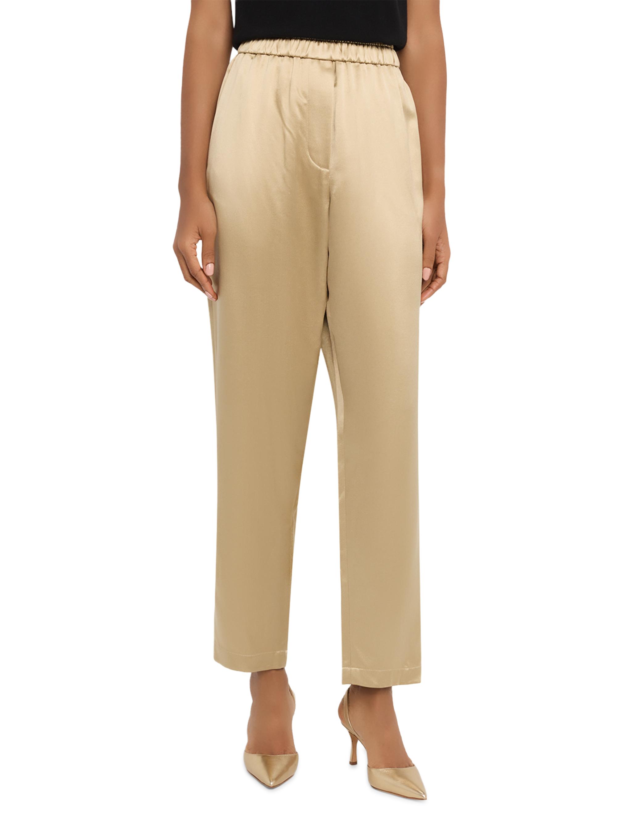 Giorgio Armani Silk Elasticized High-Rise Wide-Leg Pants | Saks