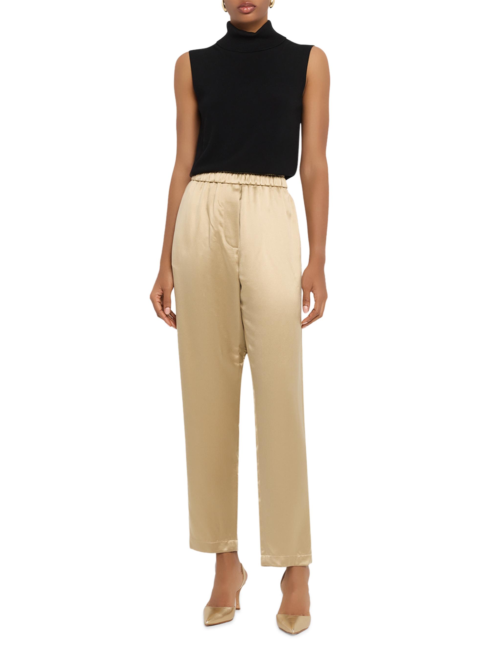 Giorgio Armani Silk Elasticized High-Rise Wide-Leg Pants | Saks