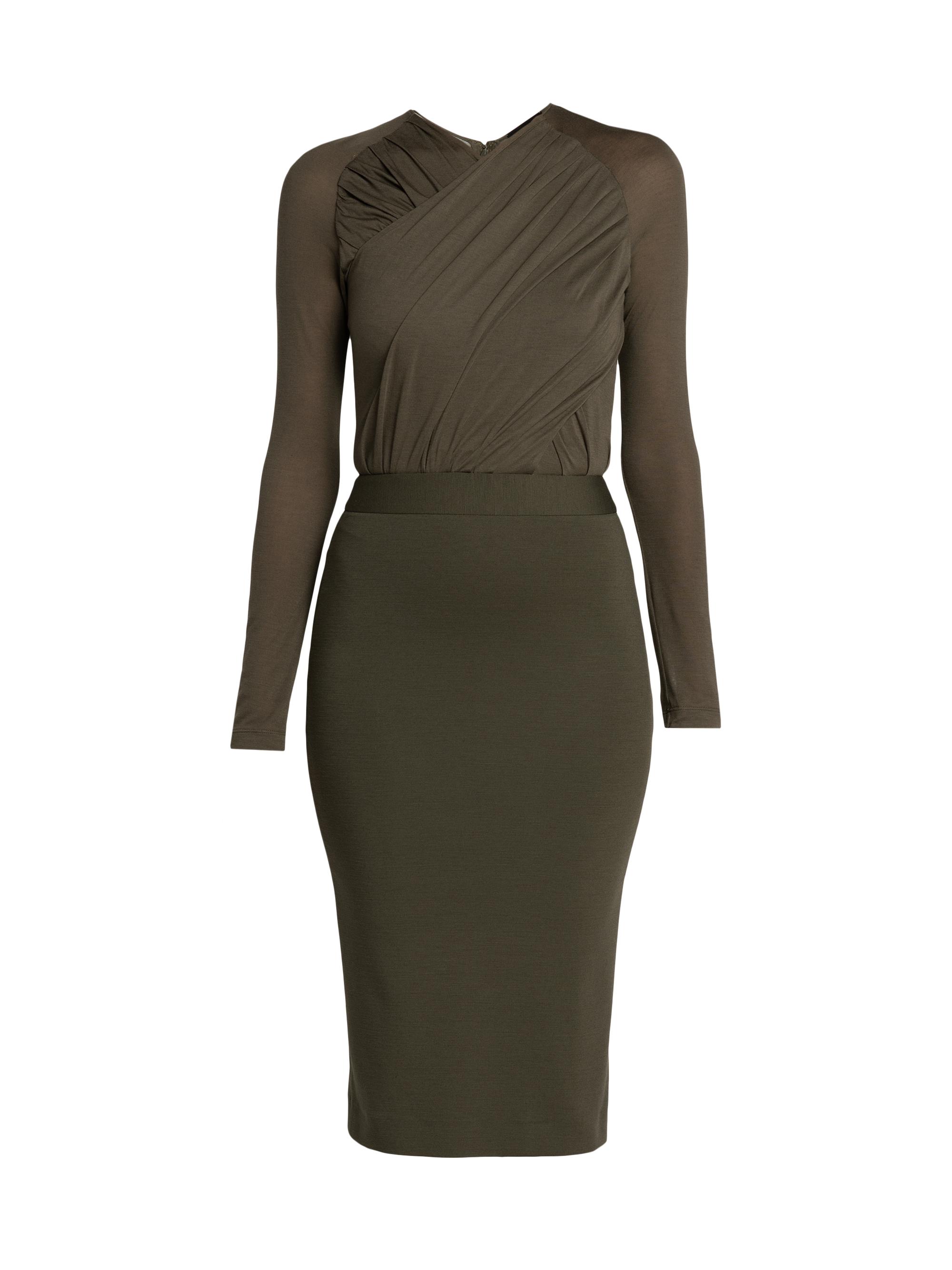 Giorgio Armani Women's Mix Media Sheath Dress - Tarmac