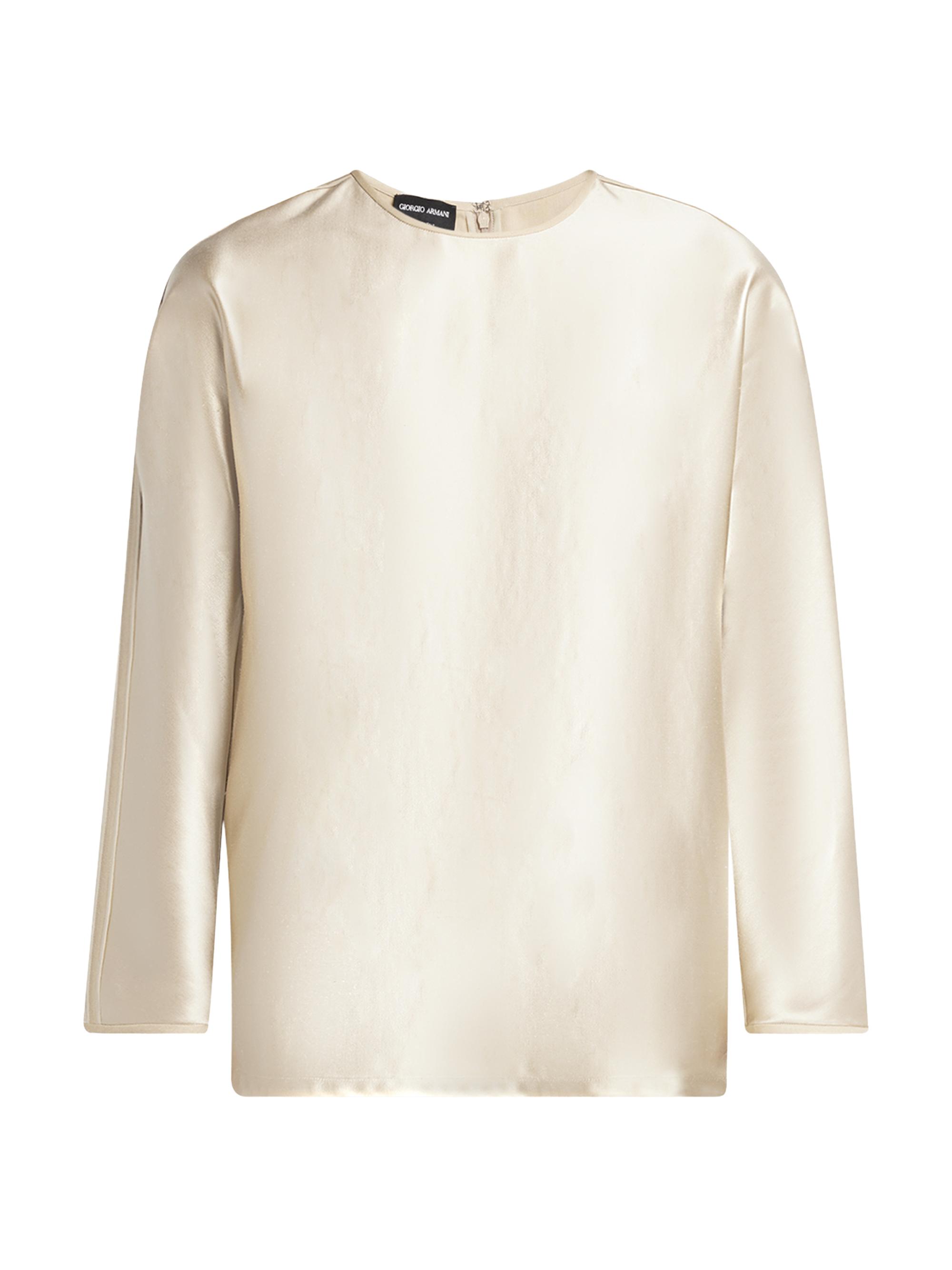 Giorgio Armani Women's Silk Crewneck Top - Gold