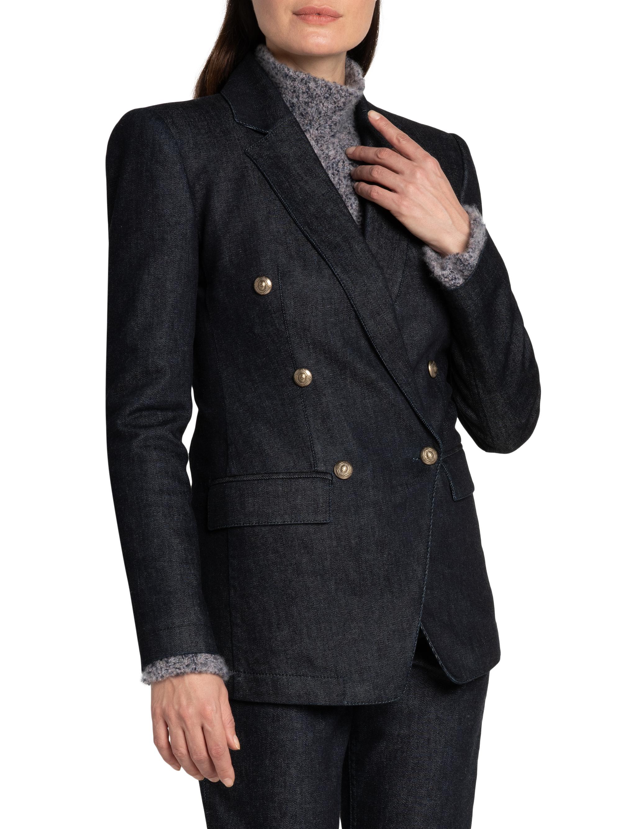 Textured Double-Breasted Blazer